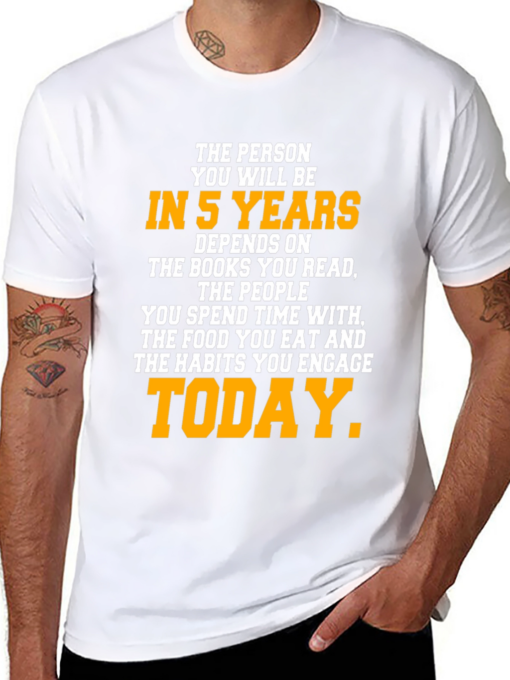 Motivational In 5 Years Black Graphic T-Shirt