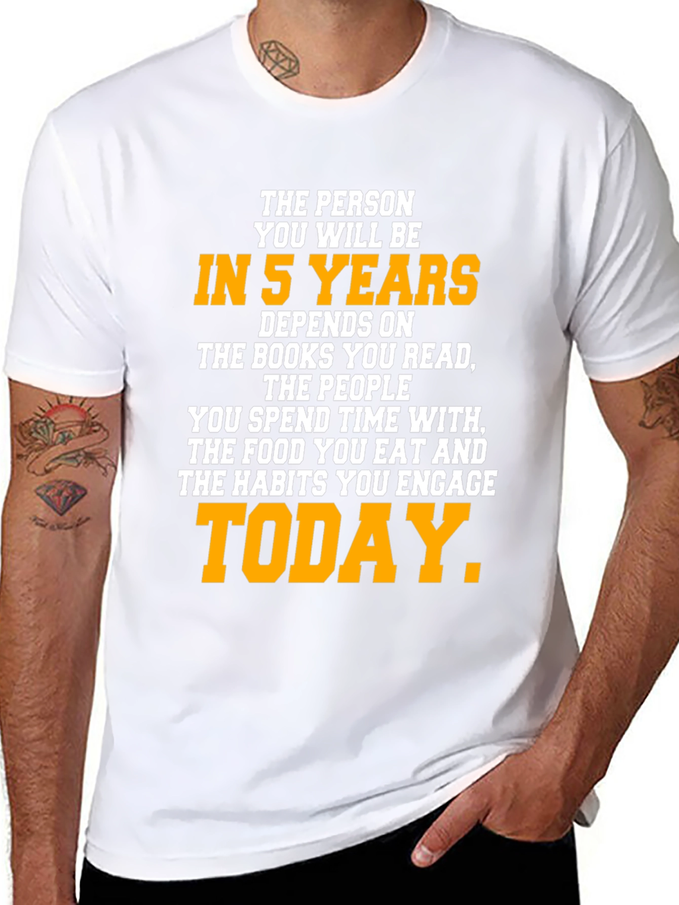 Motivational In 5 Years Black Graphic T-Shirt