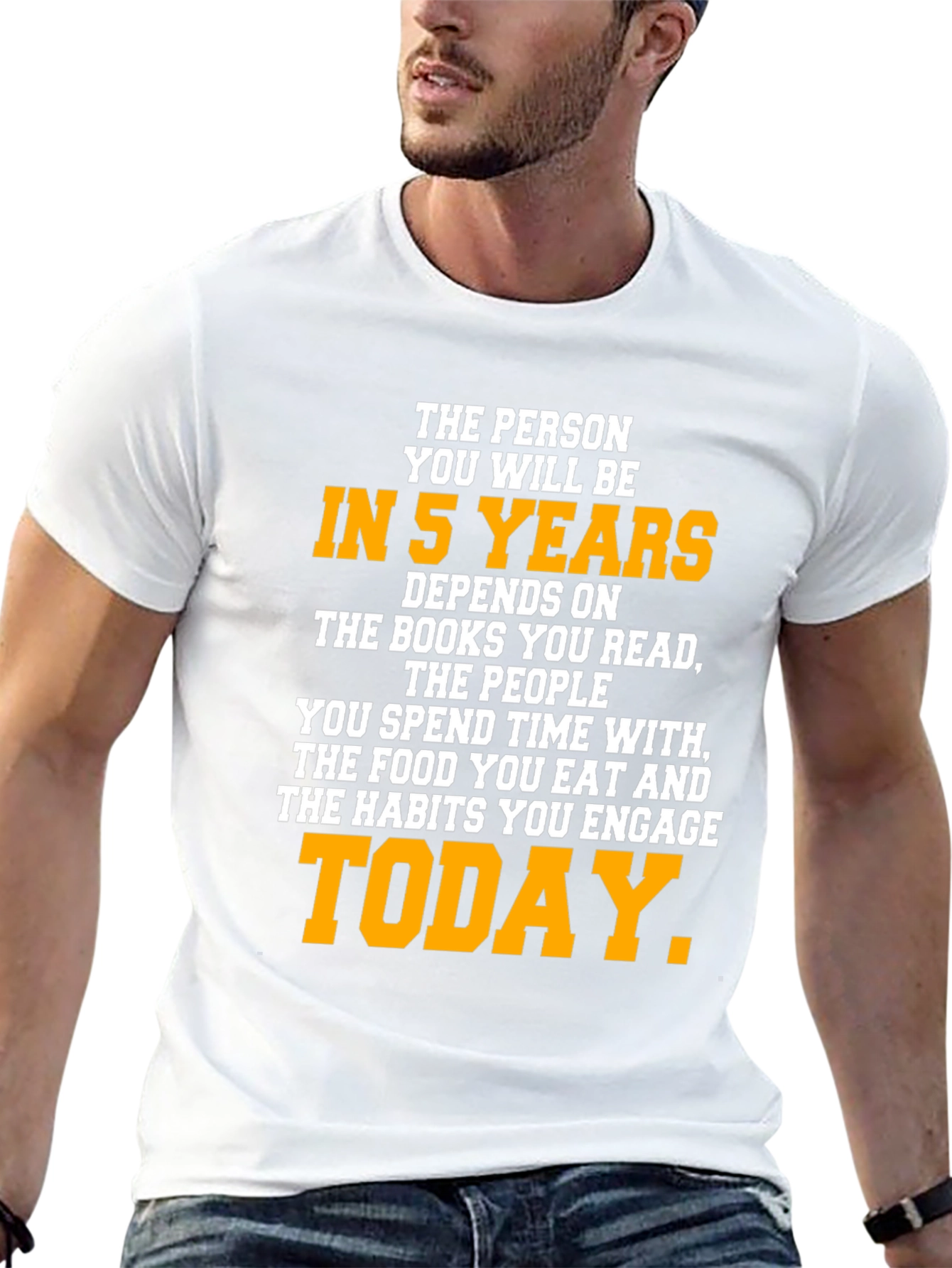 Motivational In 5 Years Black Graphic T-Shirt