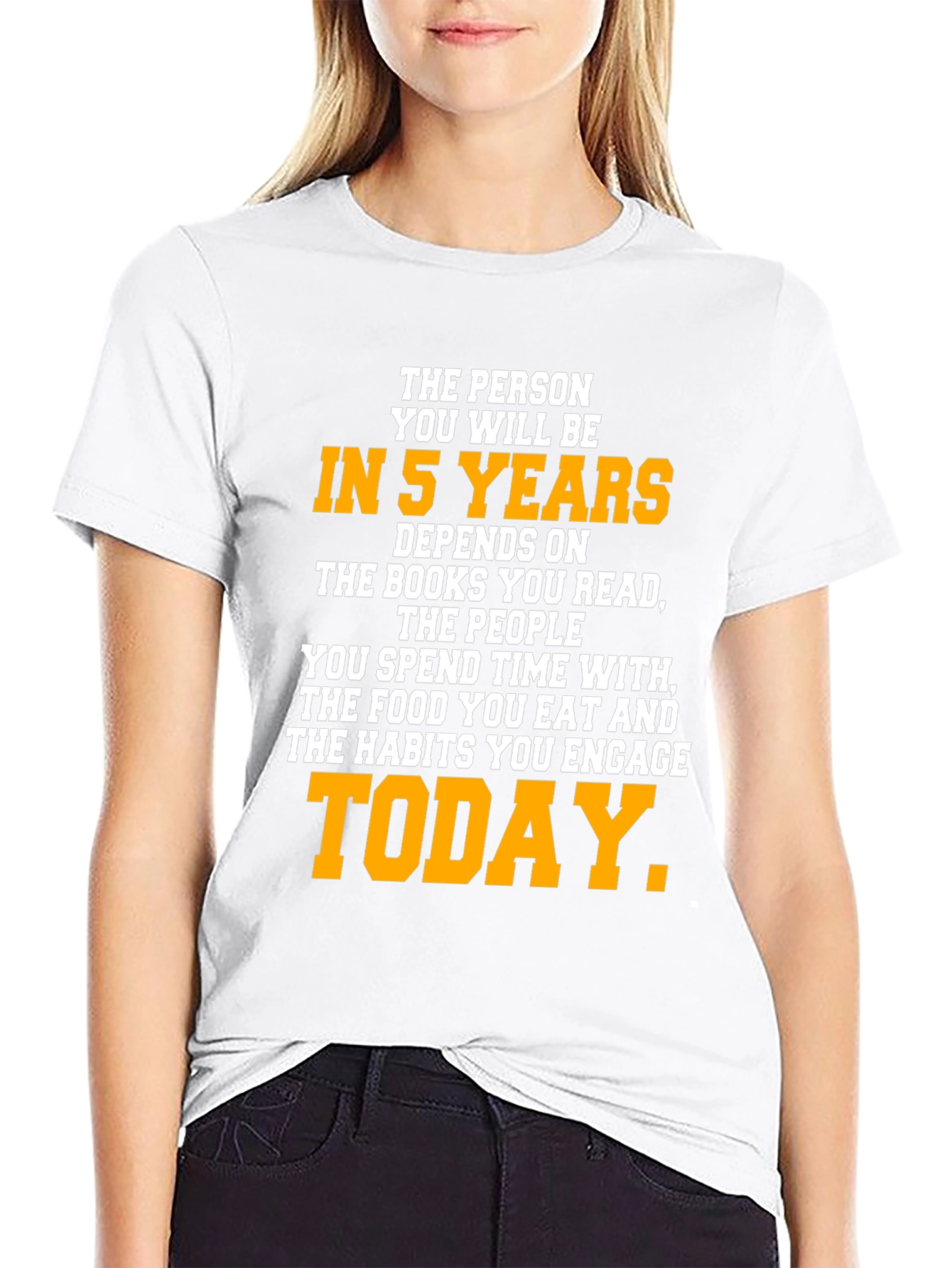 Motivational In 5 Years Black Graphic T-Shirt