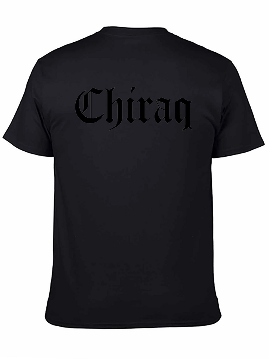 Chiraq Text Graphic Black T-Shirt