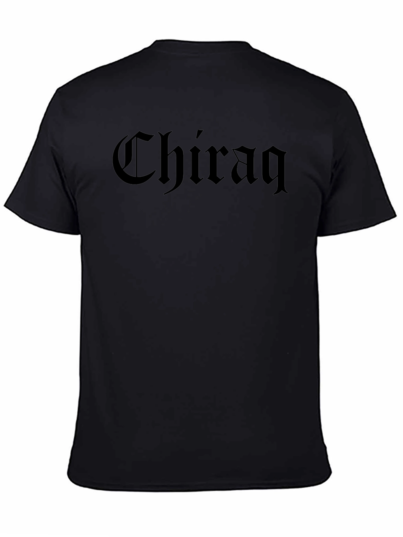 Chiraq Text Graphic Black T-Shirt