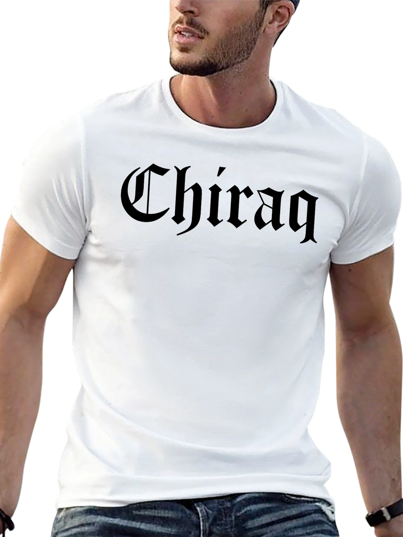 Chiraq Text Graphic Black T-Shirt