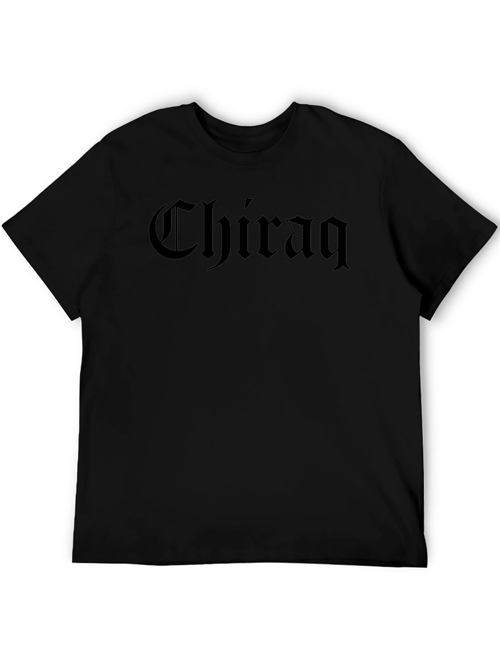 Chiraq Text Graphic Black T-Shirt