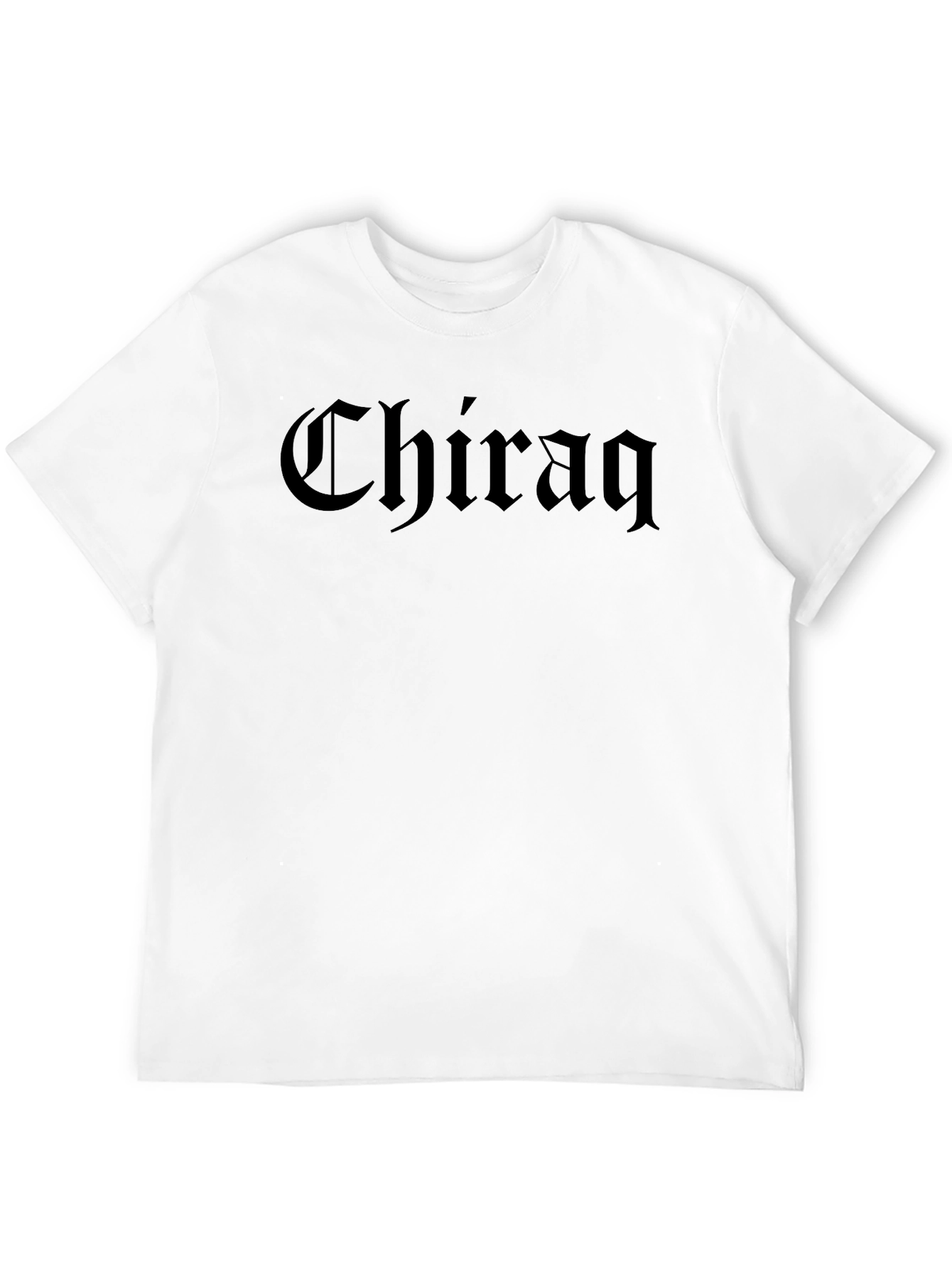 Chiraq Text Graphic Black T-Shirt