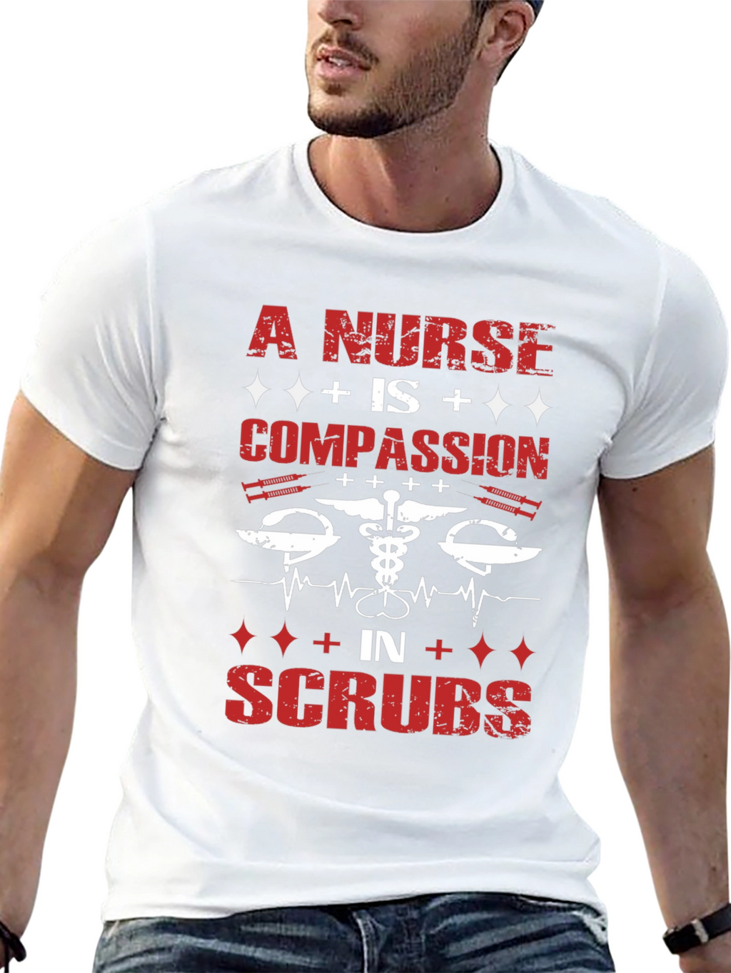 Nurse Compassion in Scrubs Graphic Tee