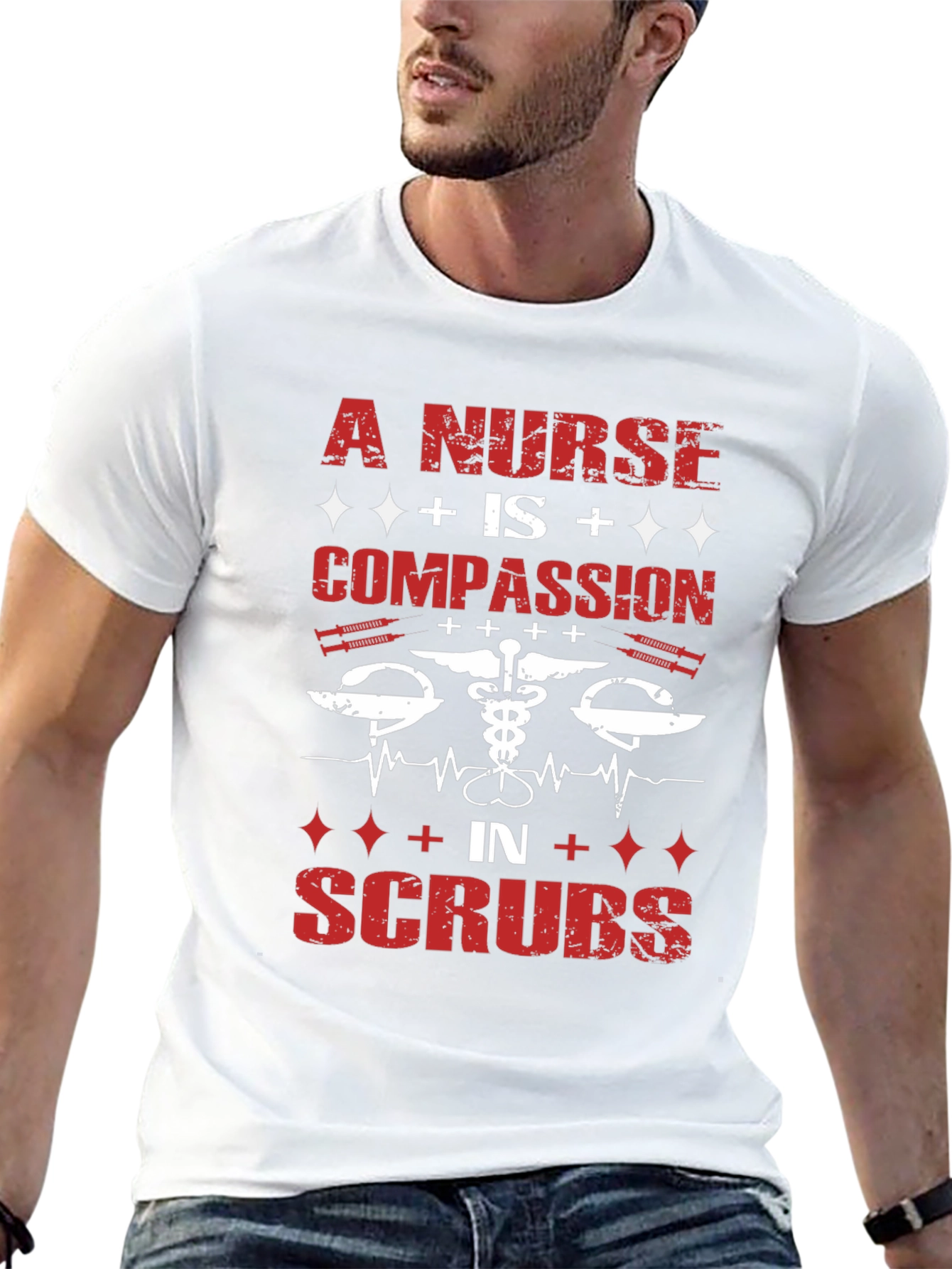 Nurse Compassion in Scrubs Graphic Tee
