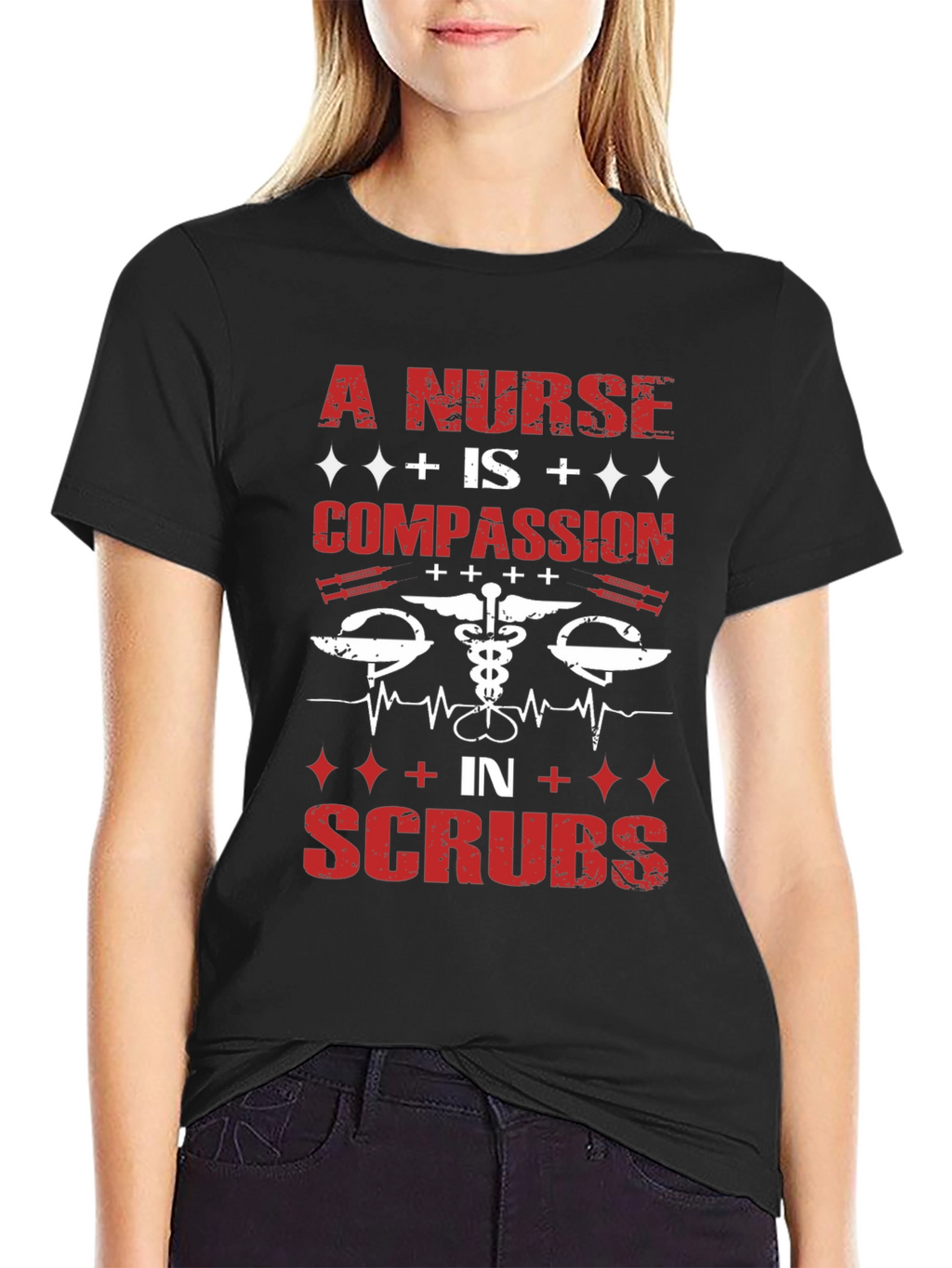 Nurse Compassion in Scrubs Graphic Tee