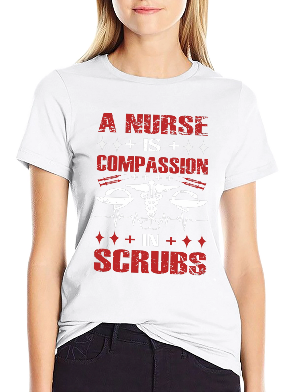 Nurse Compassion in Scrubs Graphic Tee