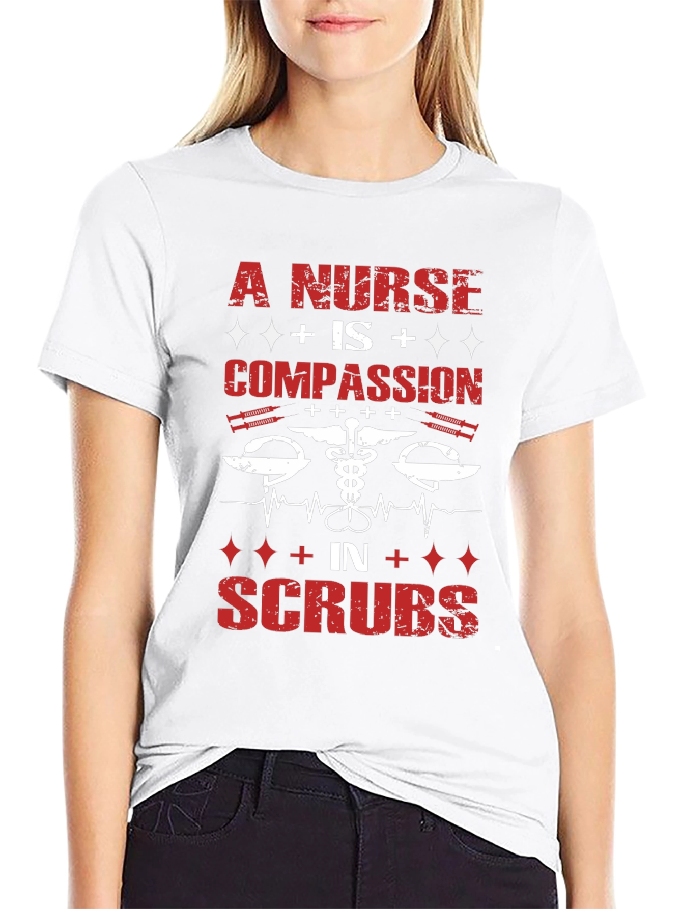 Nurse Compassion in Scrubs Graphic Tee