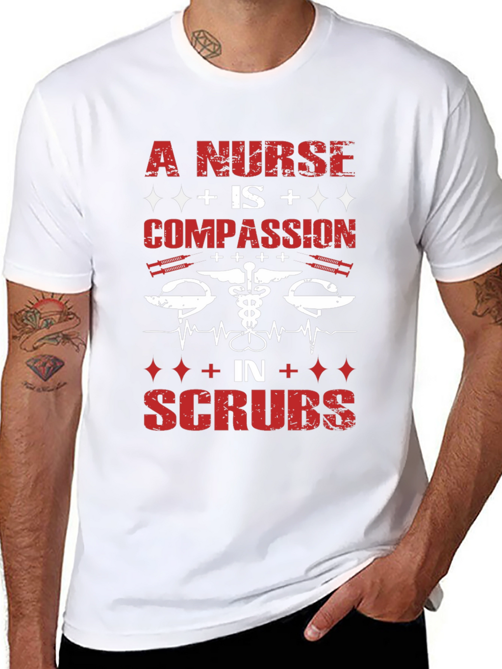 Nurse Compassion in Scrubs Graphic Tee