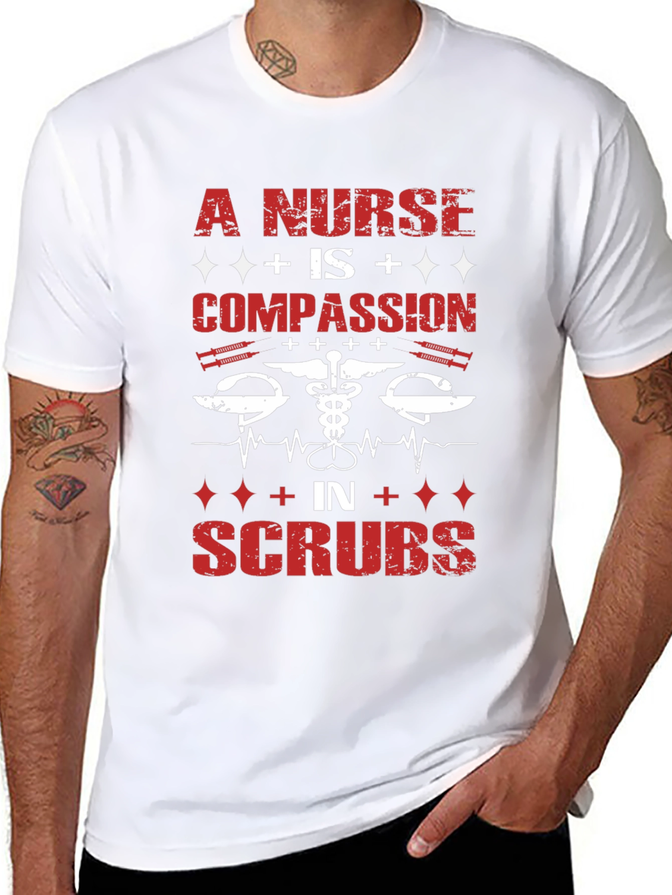 Nurse Compassion in Scrubs Graphic Tee