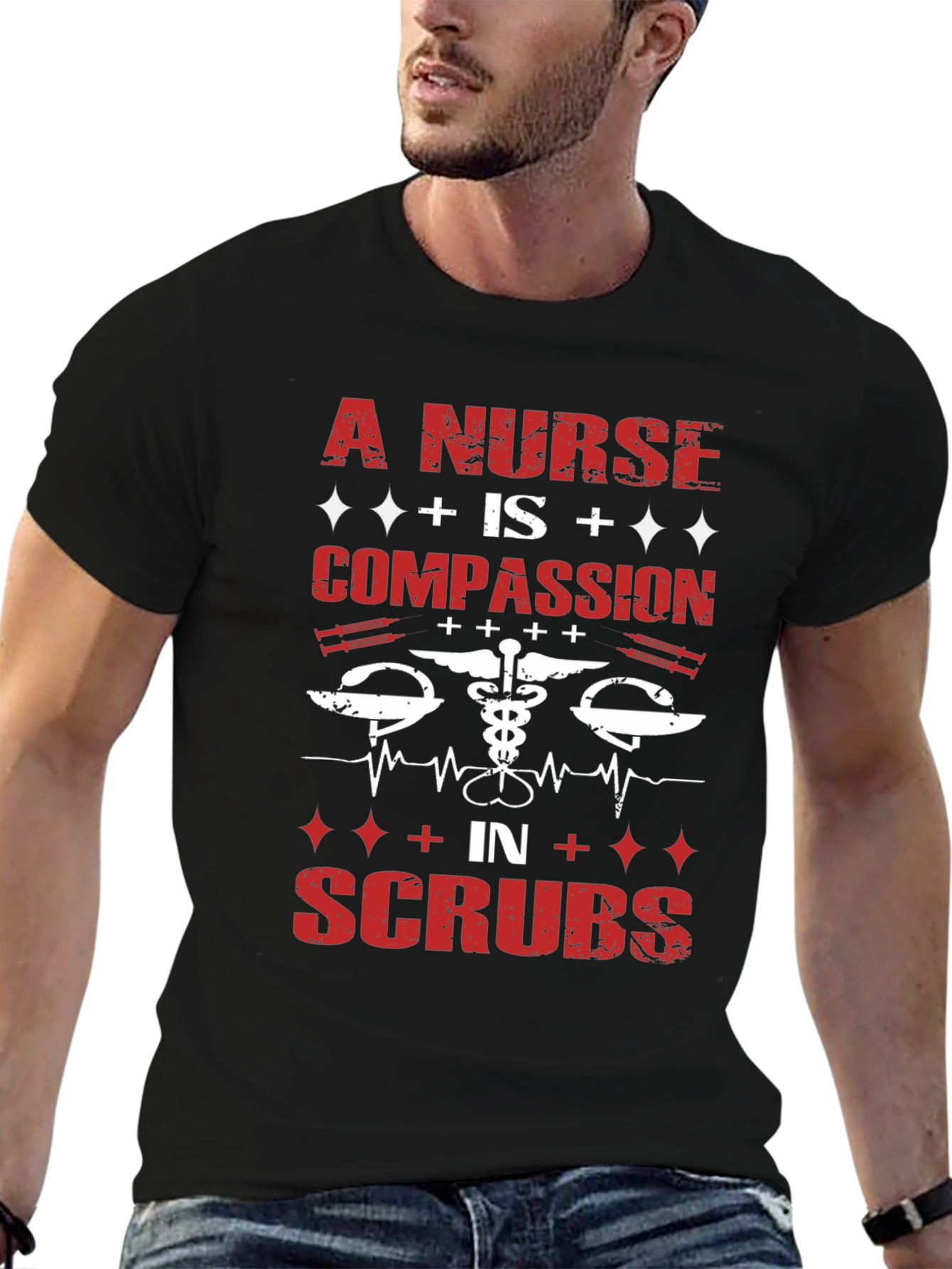Nurse Compassion in Scrubs Graphic Tee
