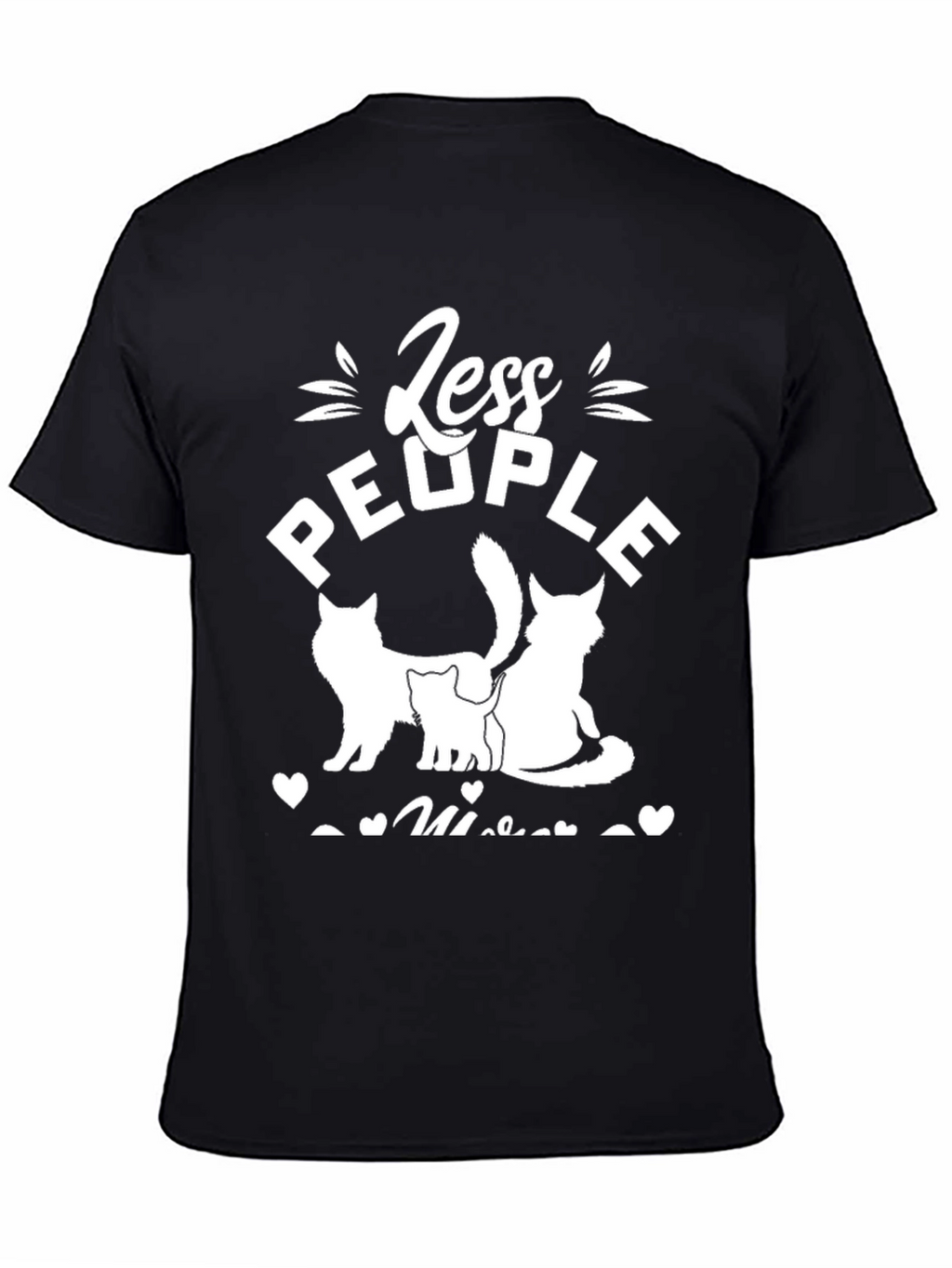 Less People More Cats Graphic Tee