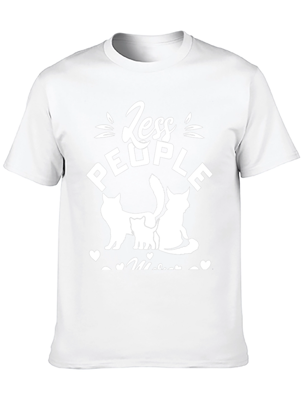 Less People More Cats Graphic Tee