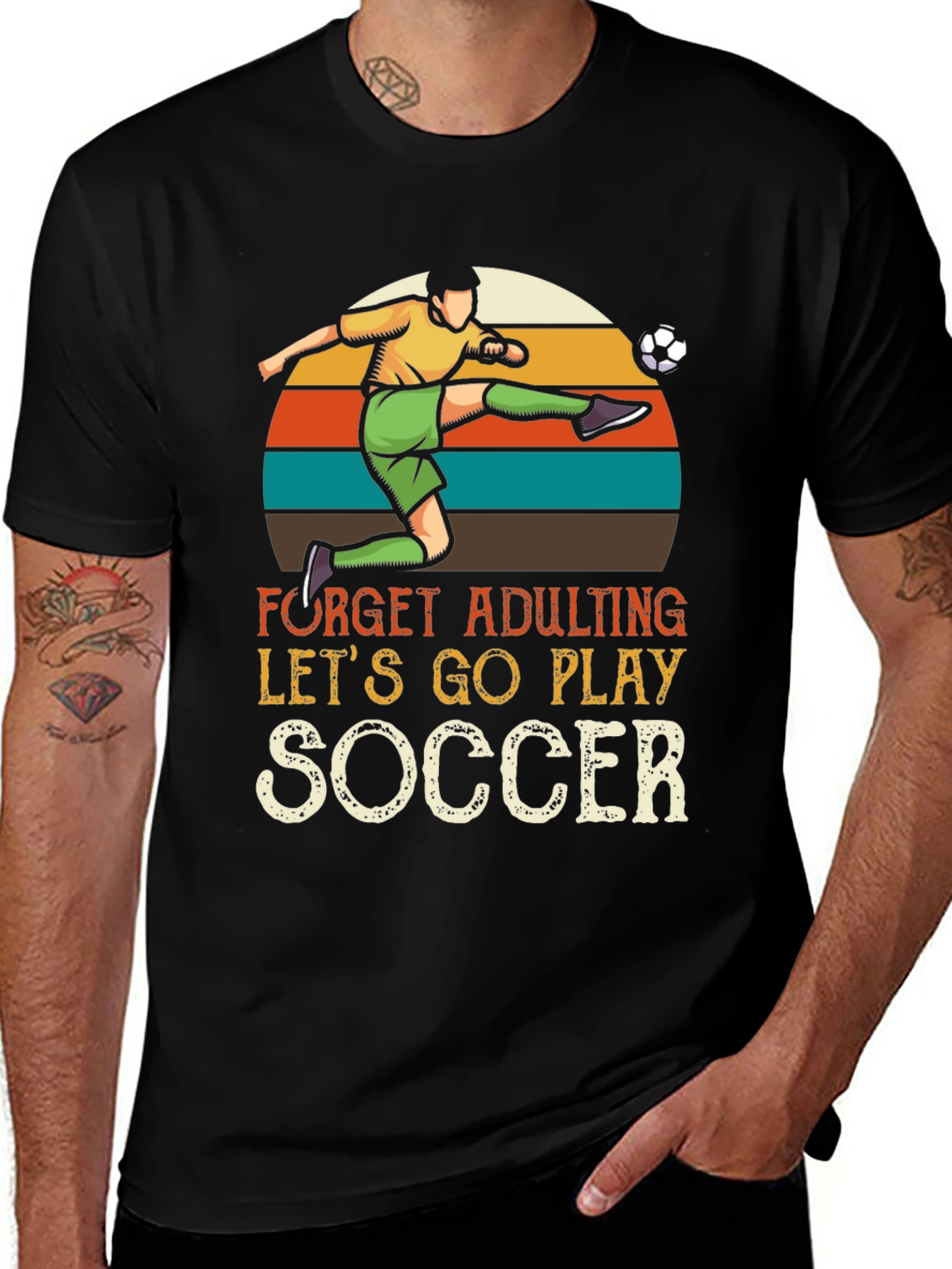 Forget Adulting Lets Play Soccer Graphic Tee