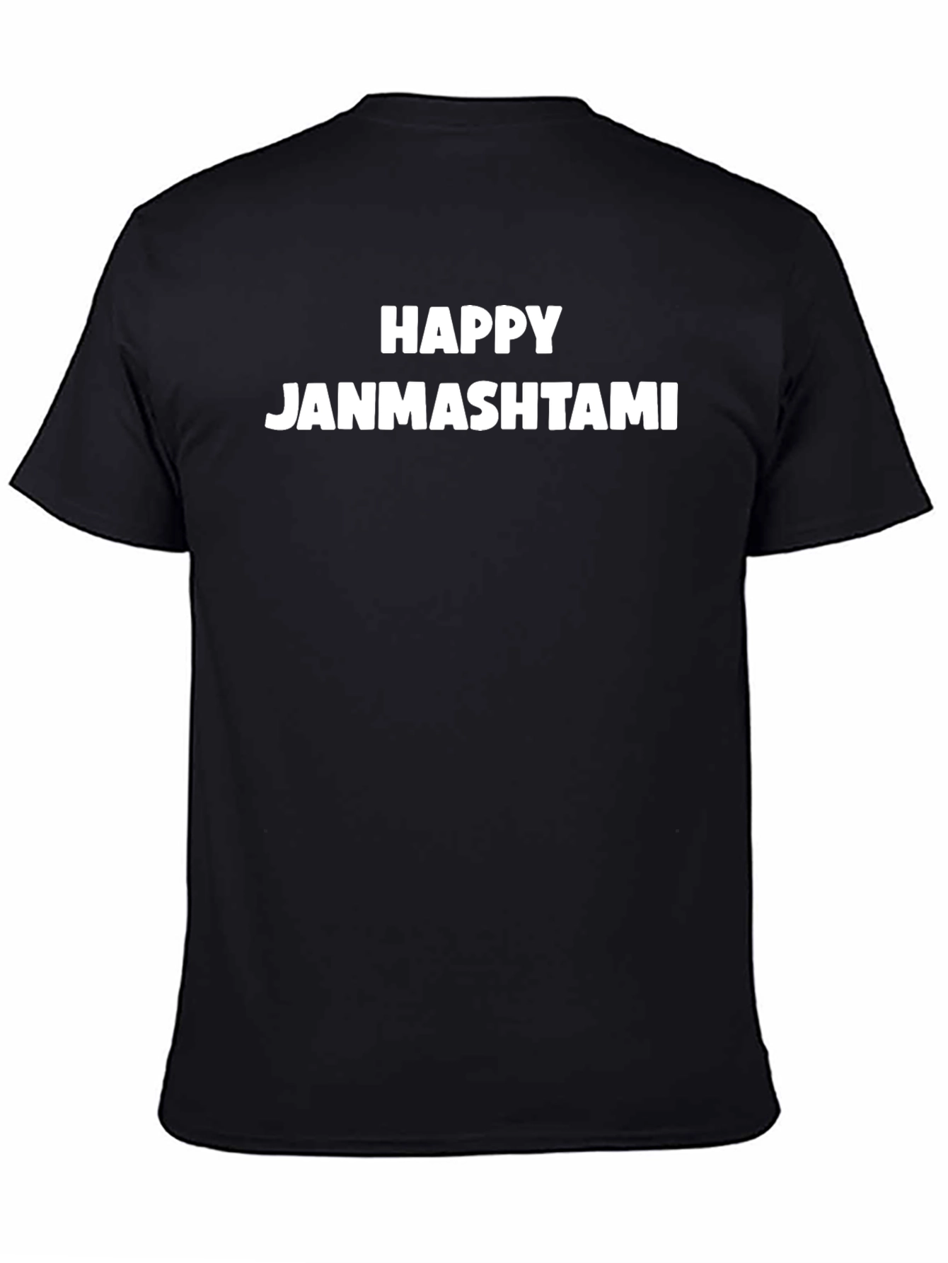 Happy Janmashtami Black T-Shirt