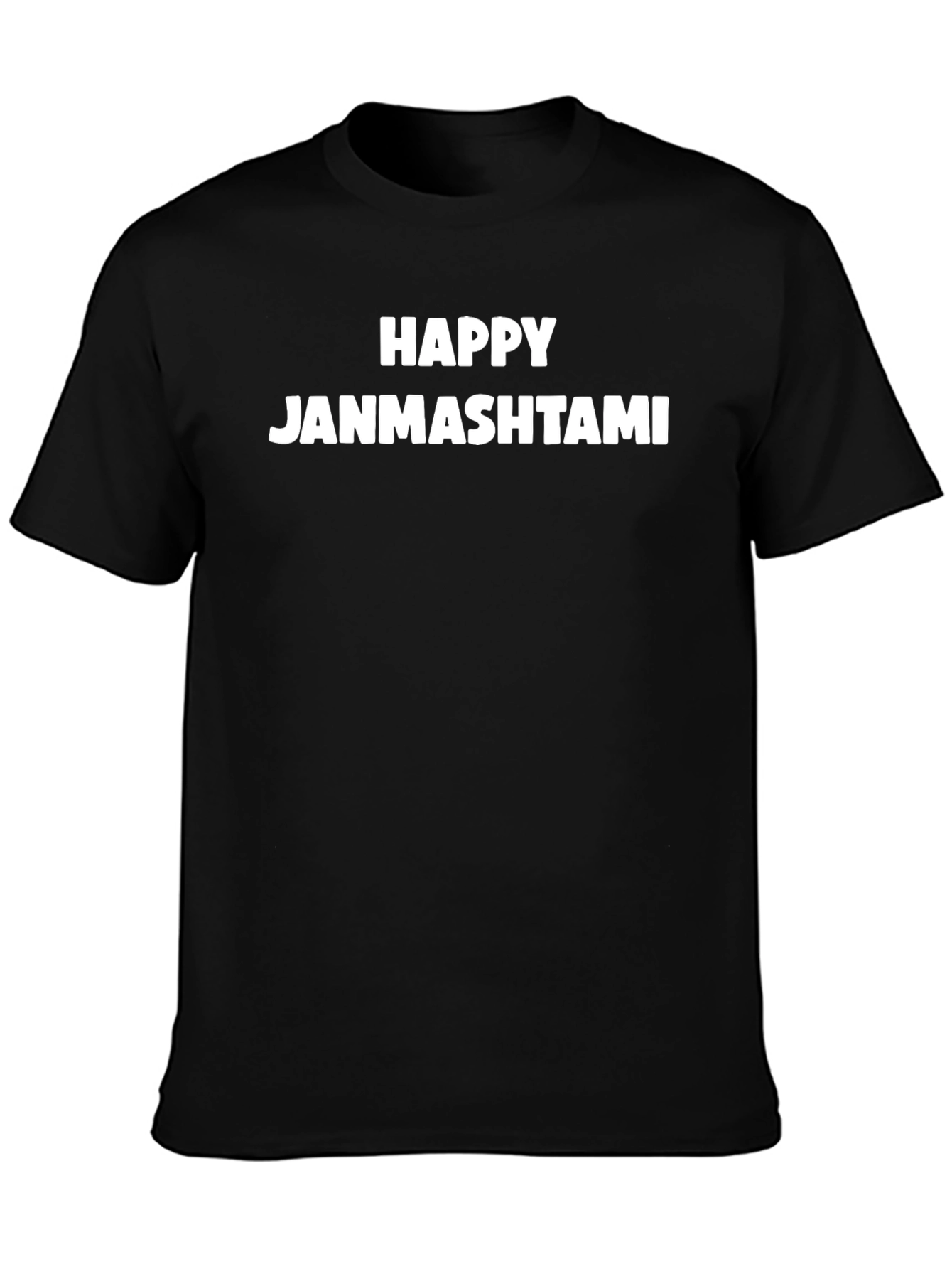 Happy Janmashtami Black T-Shirt