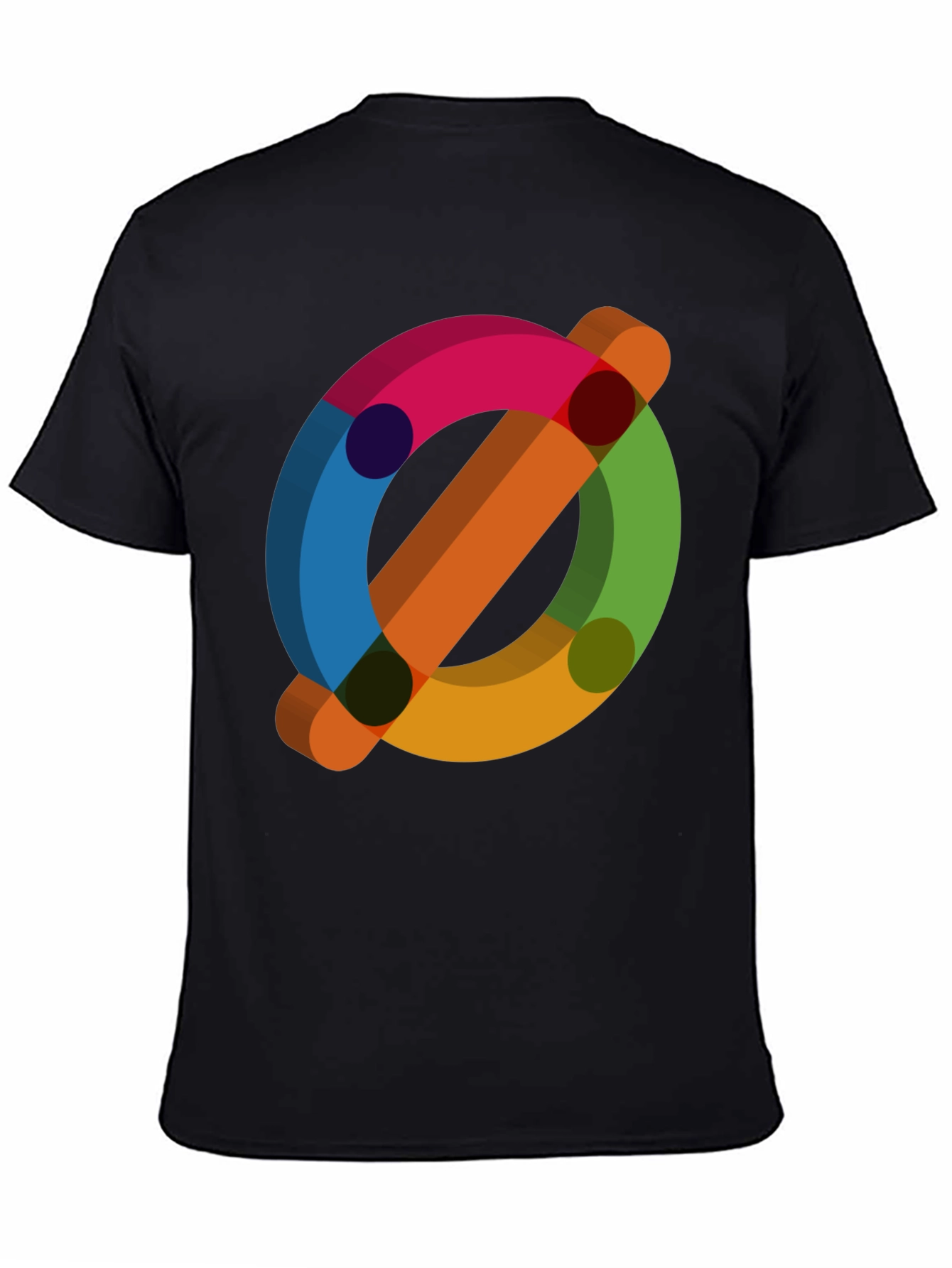 Abstract Geometric Graphic Print T-Shirt - Modern Casual Wear