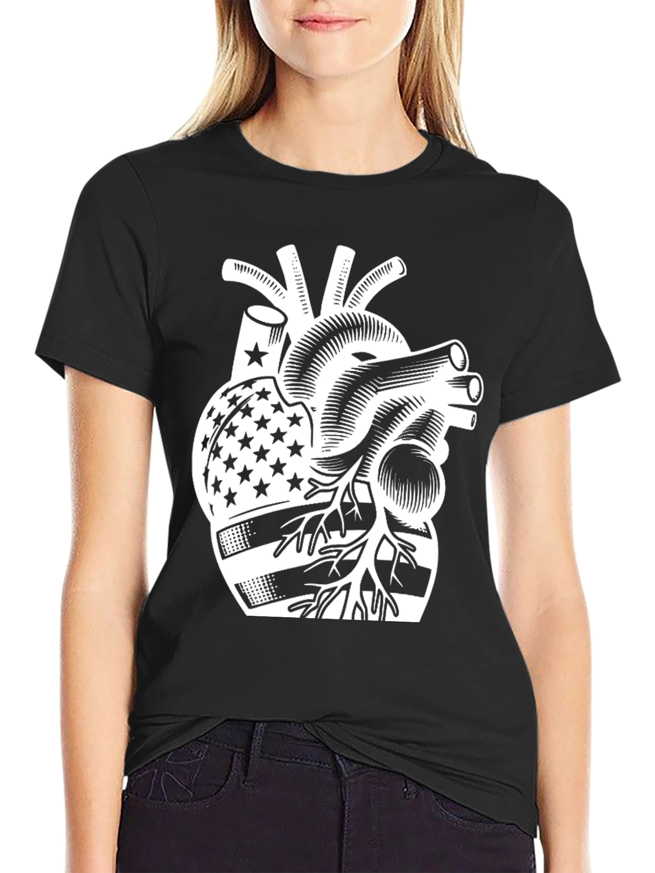 American Flag Heart T-Shirt