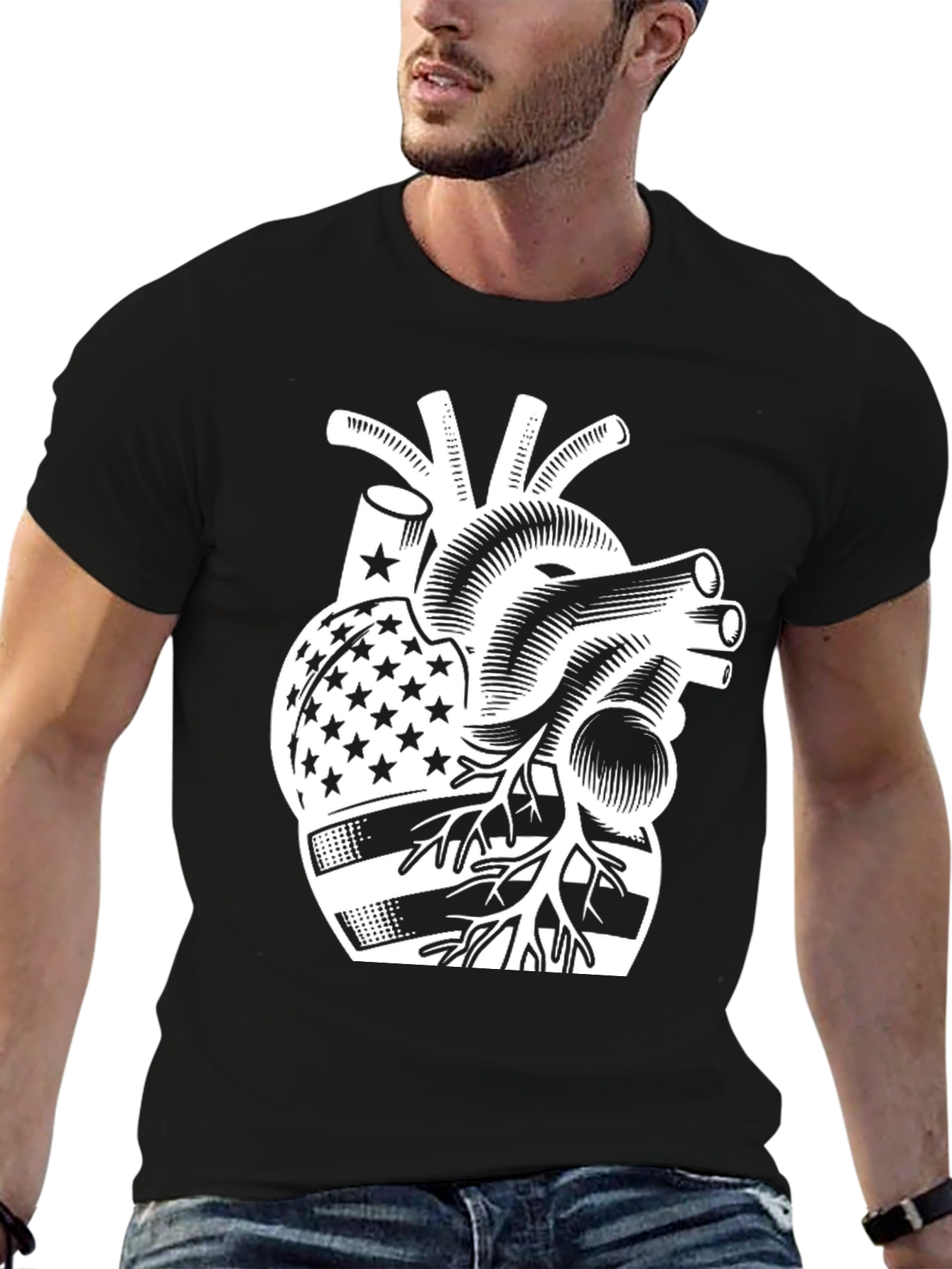 American Flag Heart T-Shirt
