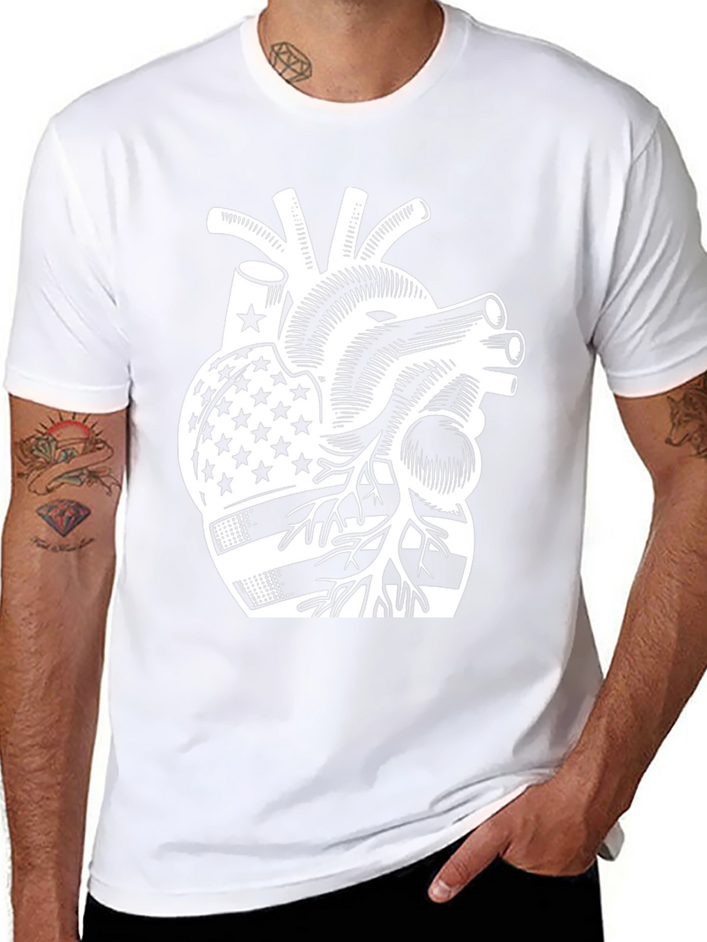 American Flag Heart T-Shirt