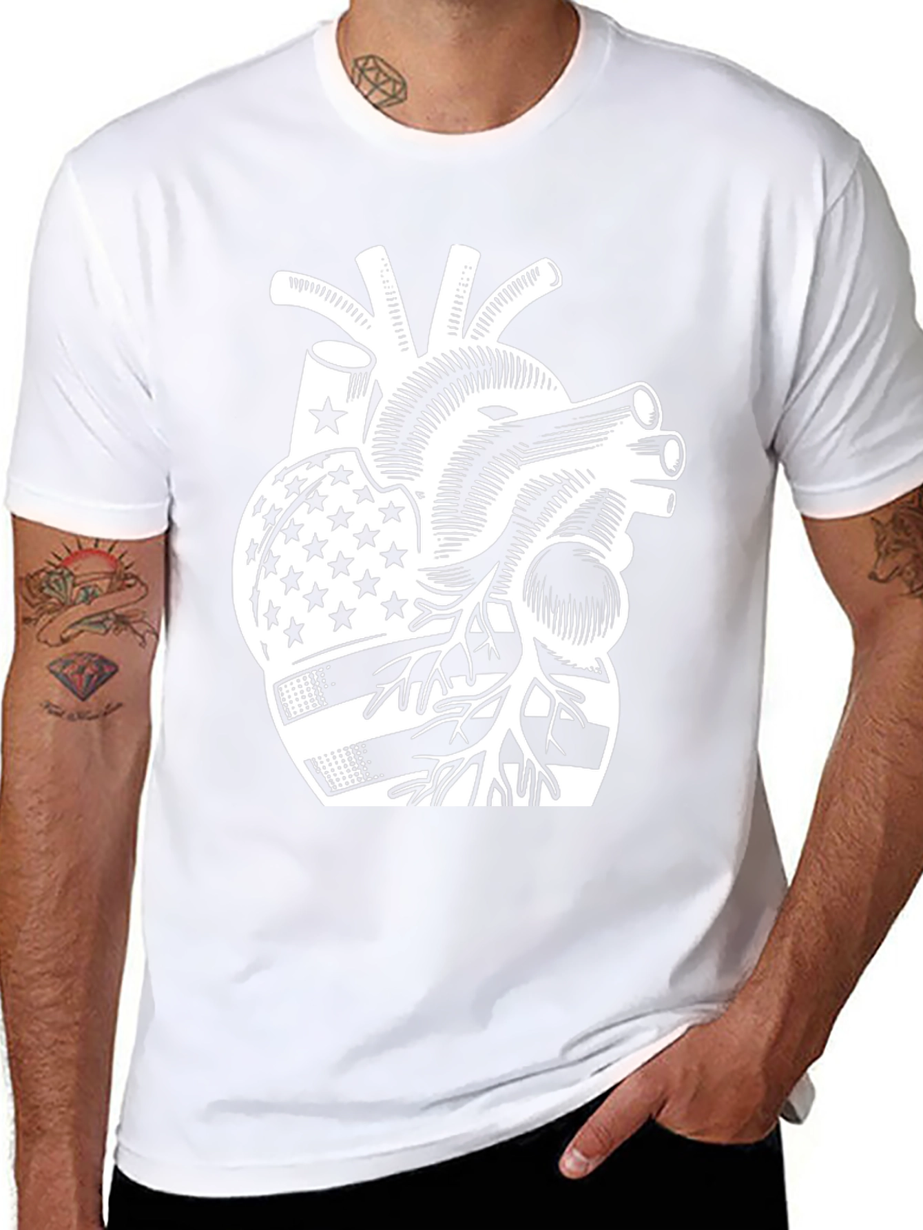 American Flag Heart T-Shirt
