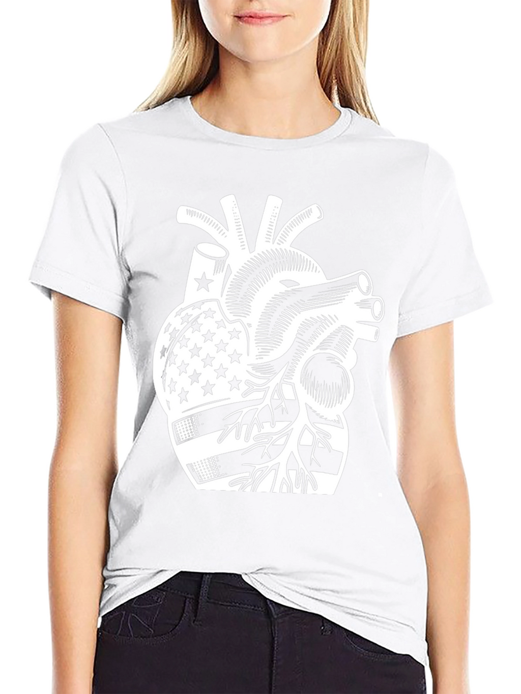 American Flag Heart T-Shirt