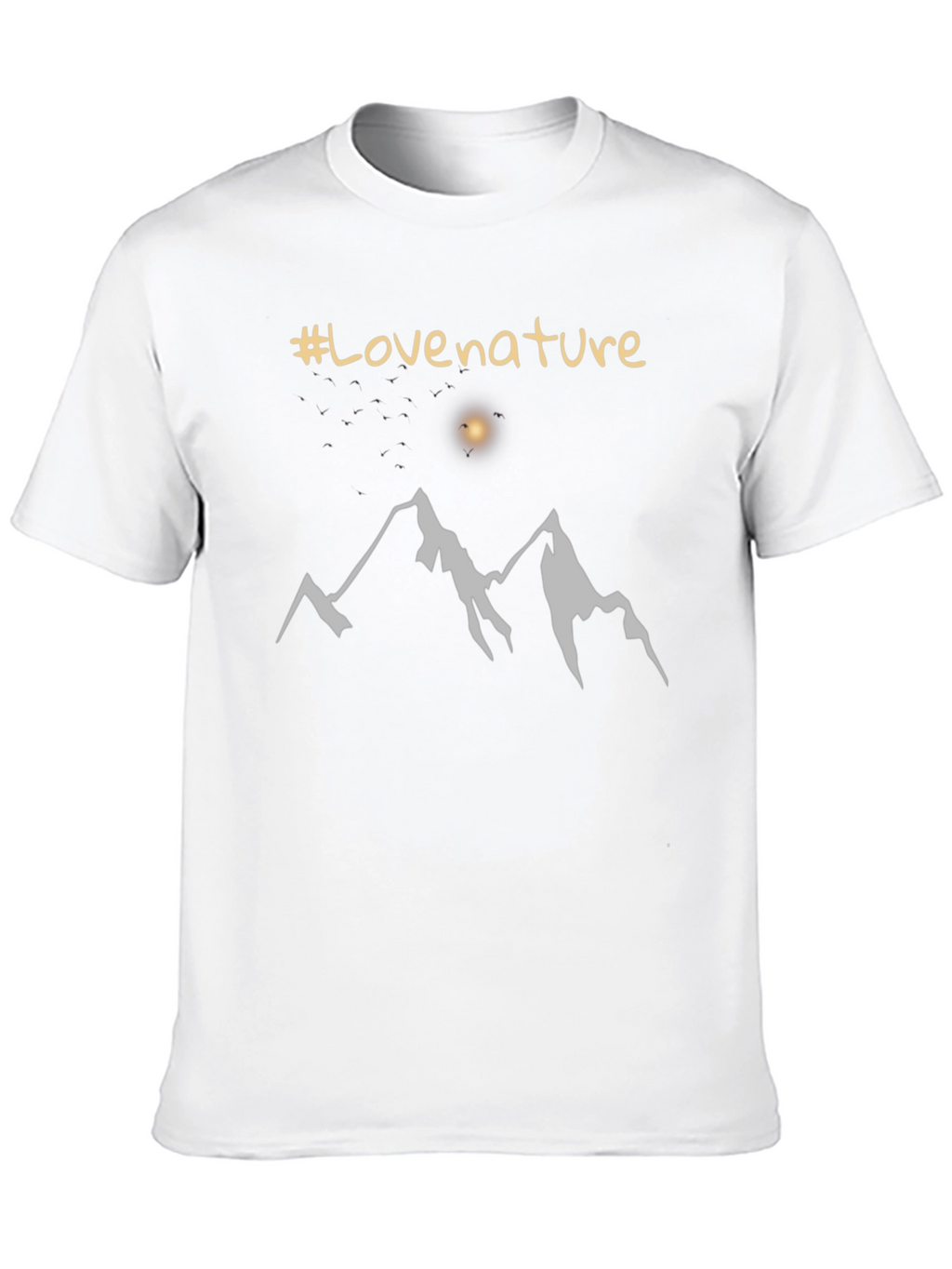 Love Nature Mountain Graphic Tee - Black