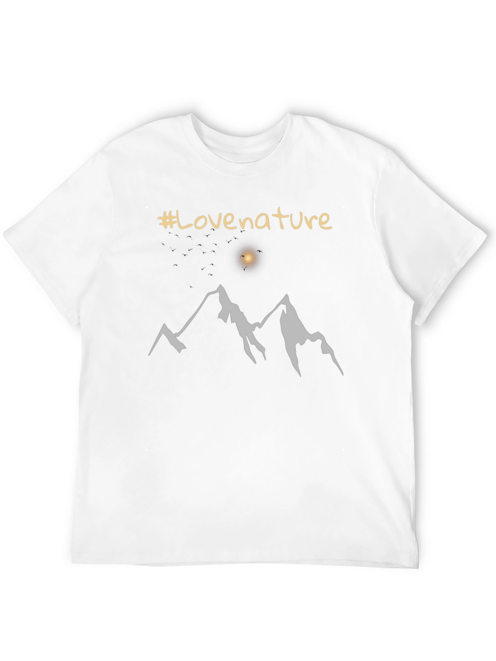 Love Nature Mountain Graphic Tee - Black