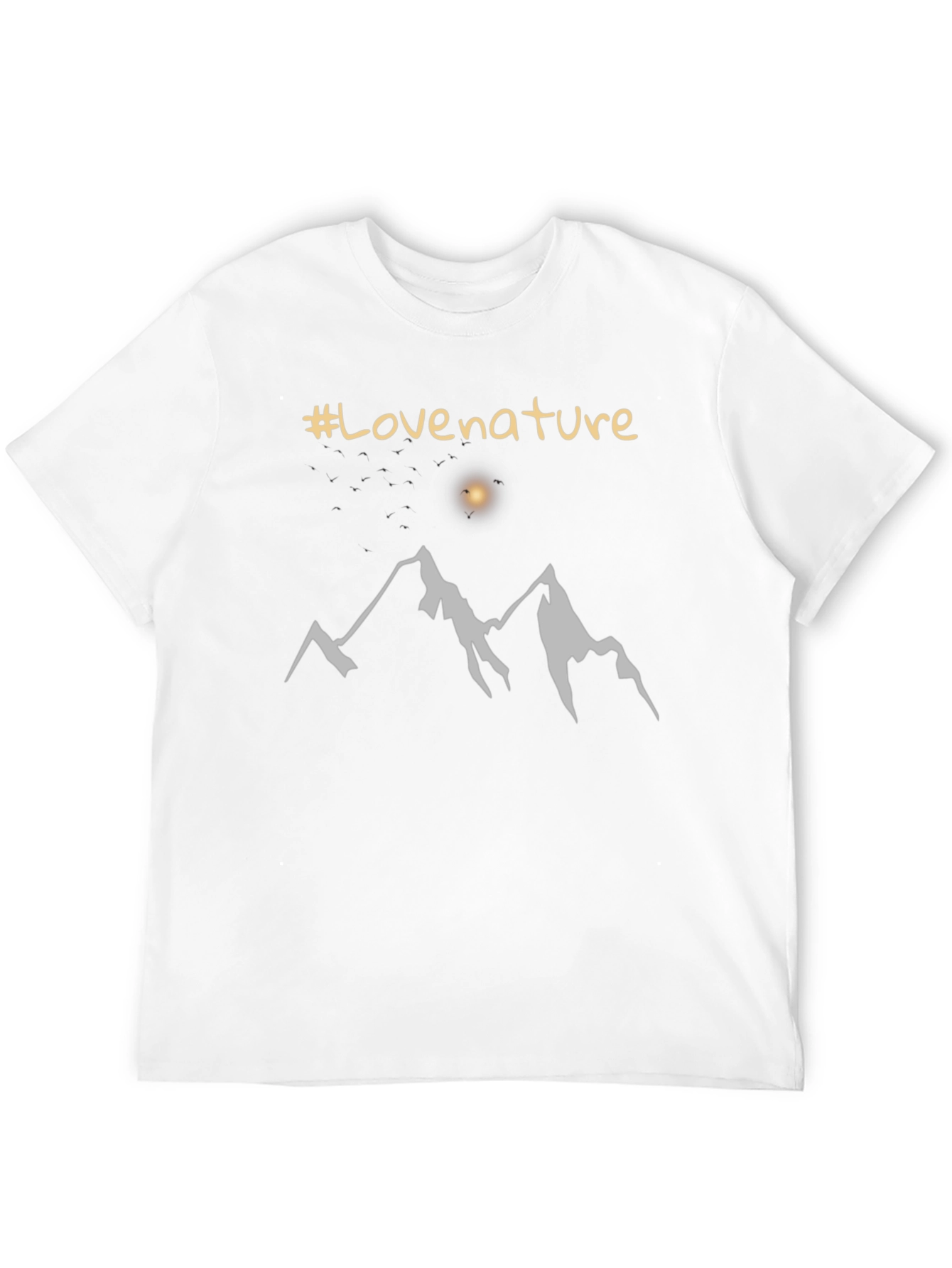 Love Nature Mountain Graphic Tee - Black