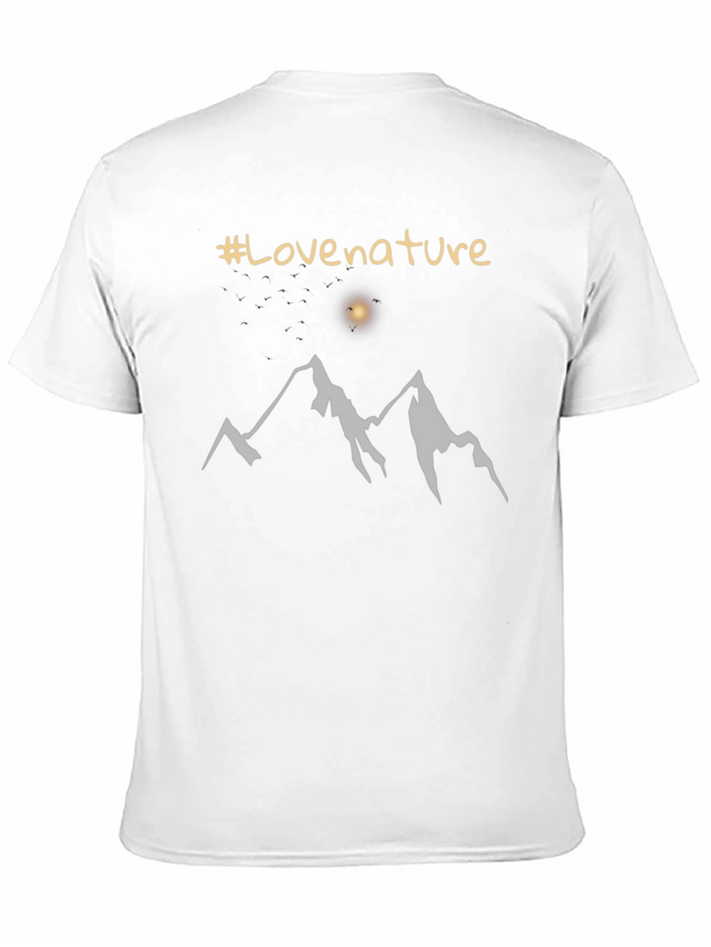 Love Nature Mountain Graphic Tee - Black