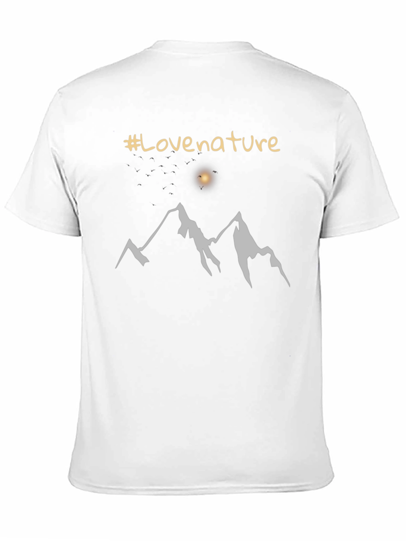 Love Nature Mountain Graphic Tee - Black