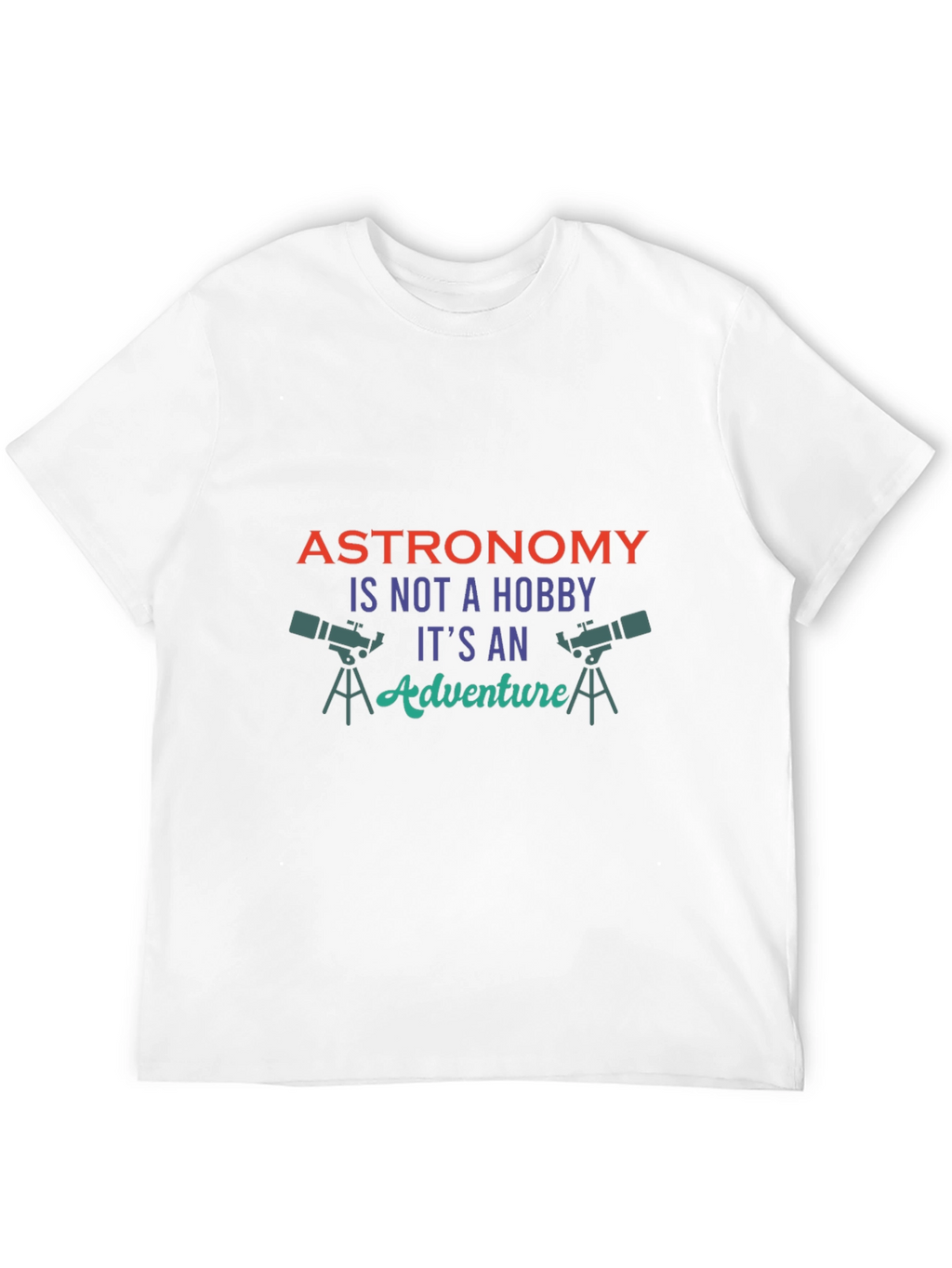Astronomy Adventure Graphic Tee - Black Cotton