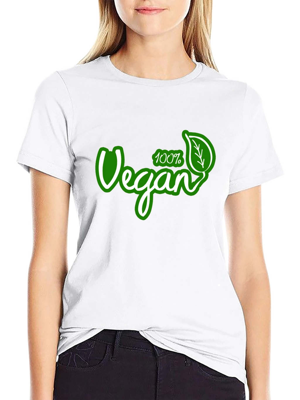 100% Vegan Black Graphic Tee