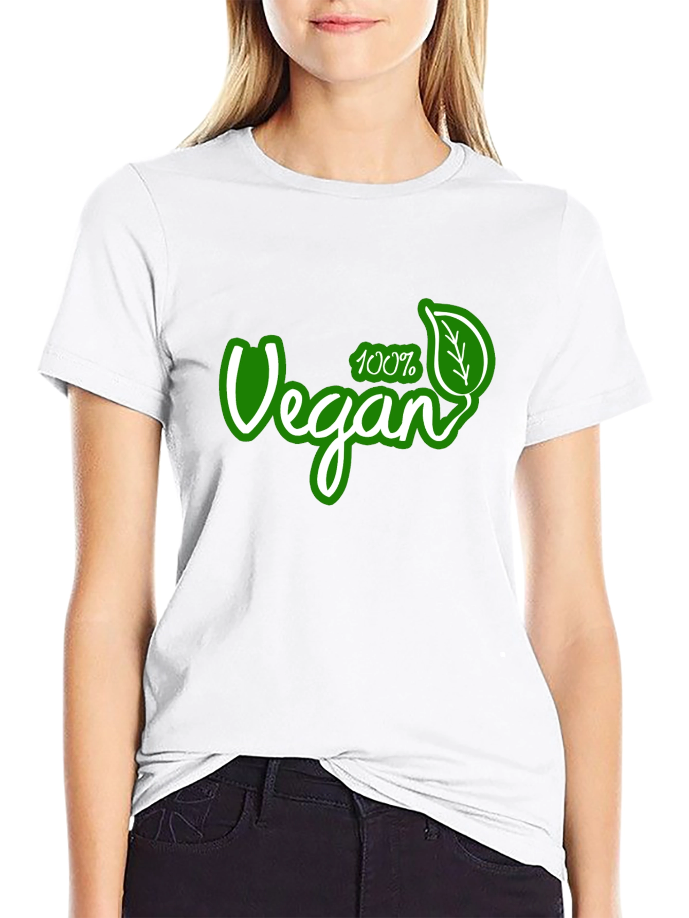 100% Vegan Black Graphic Tee