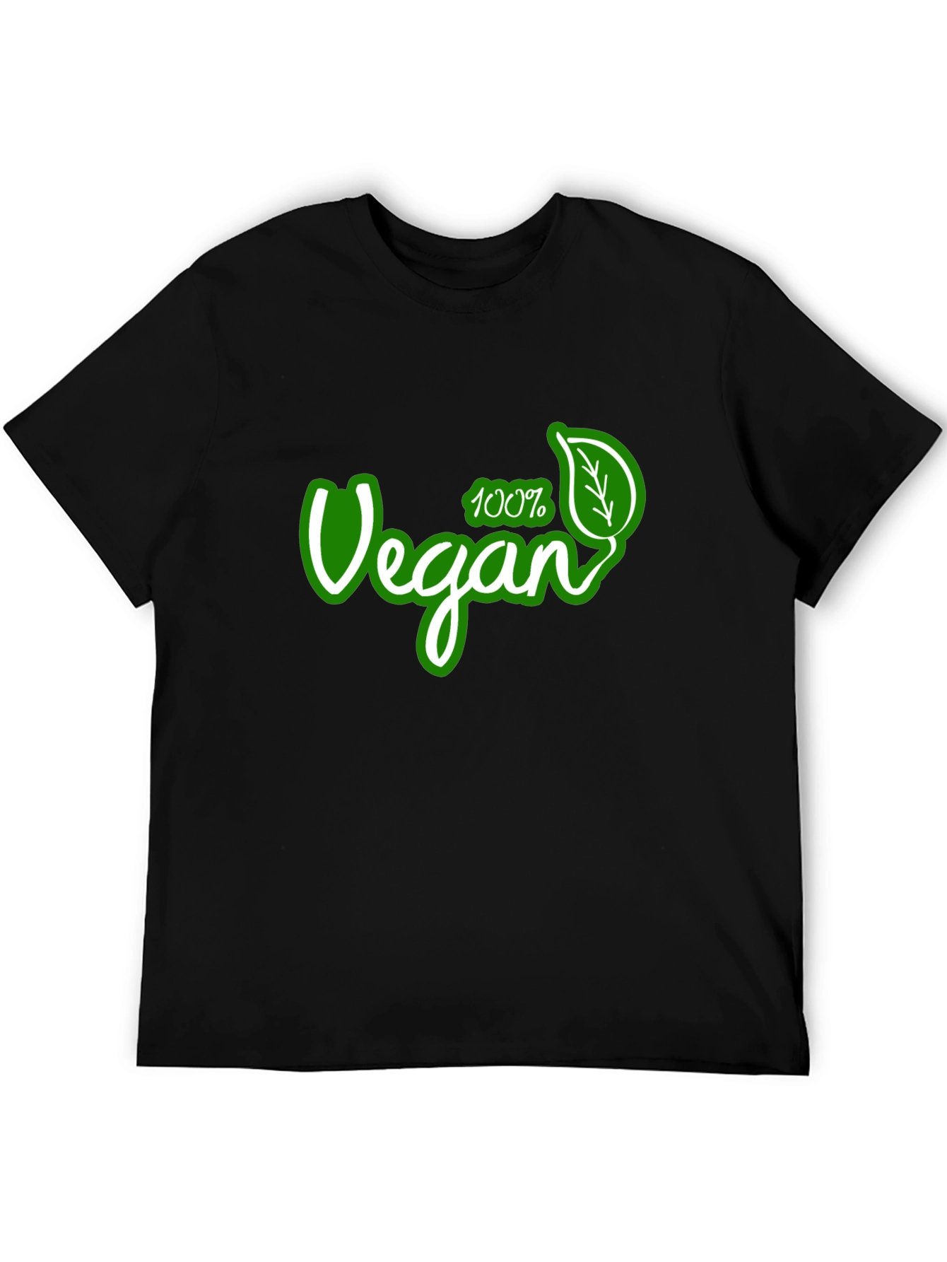100% Vegan Black Graphic Tee