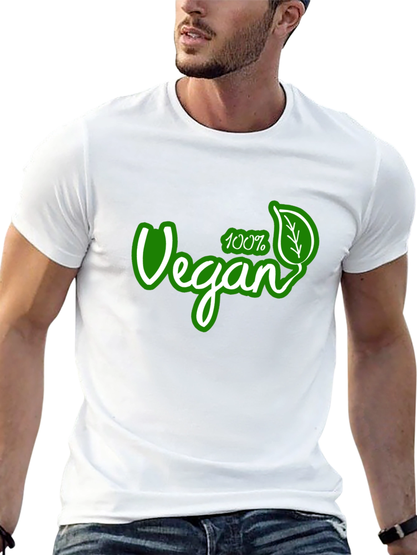 100% Vegan Black Graphic Tee