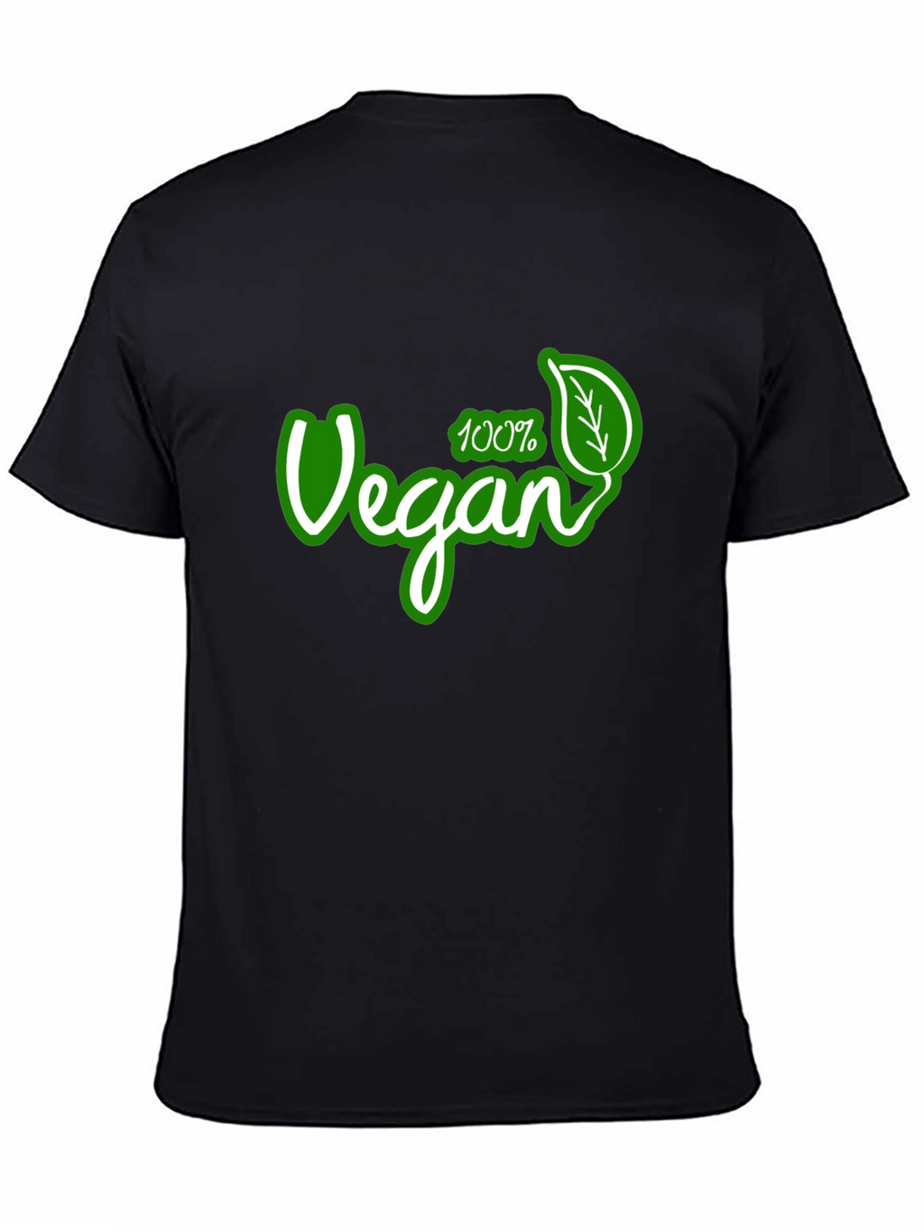 100% Vegan Black Graphic Tee