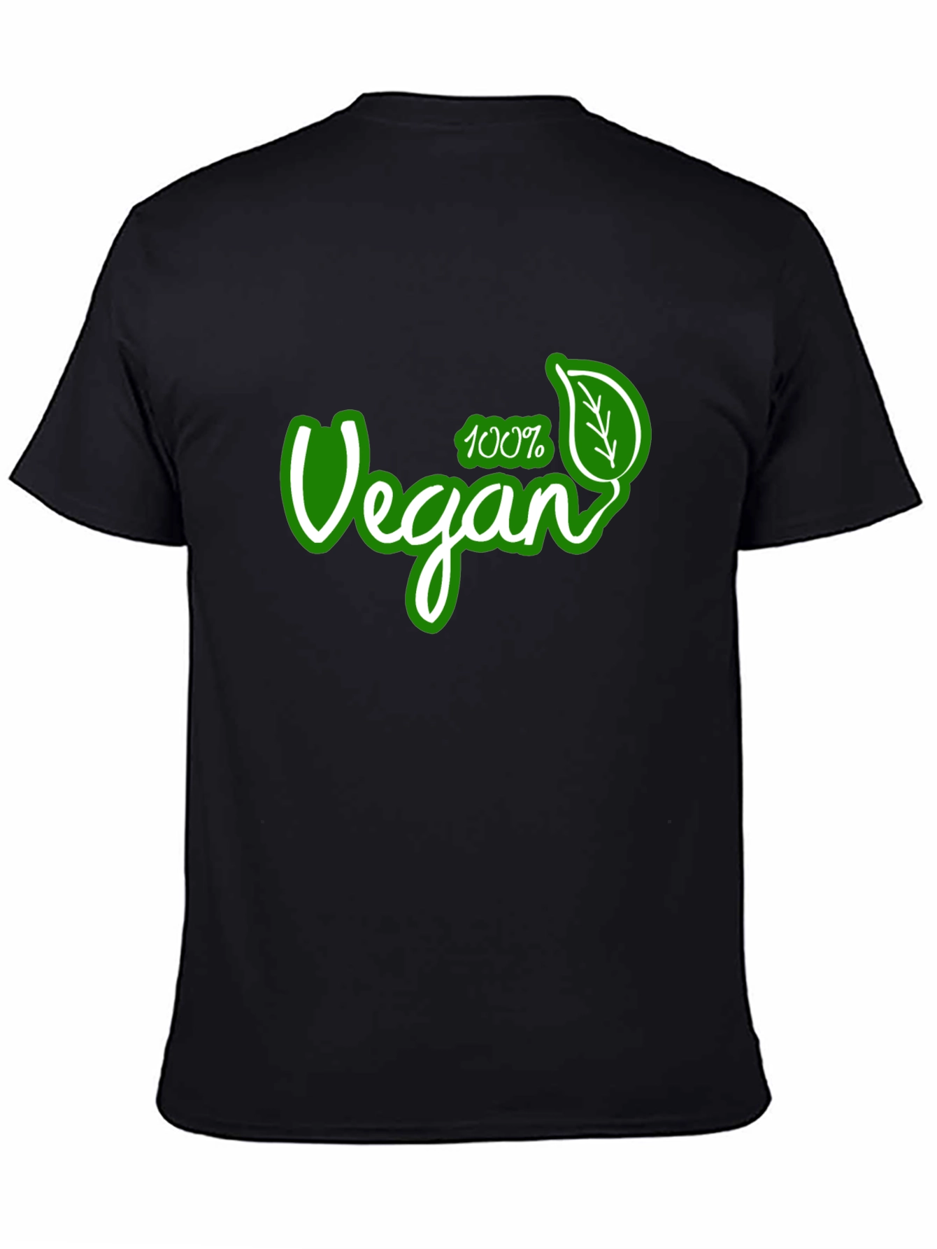 100% Vegan Black Graphic Tee