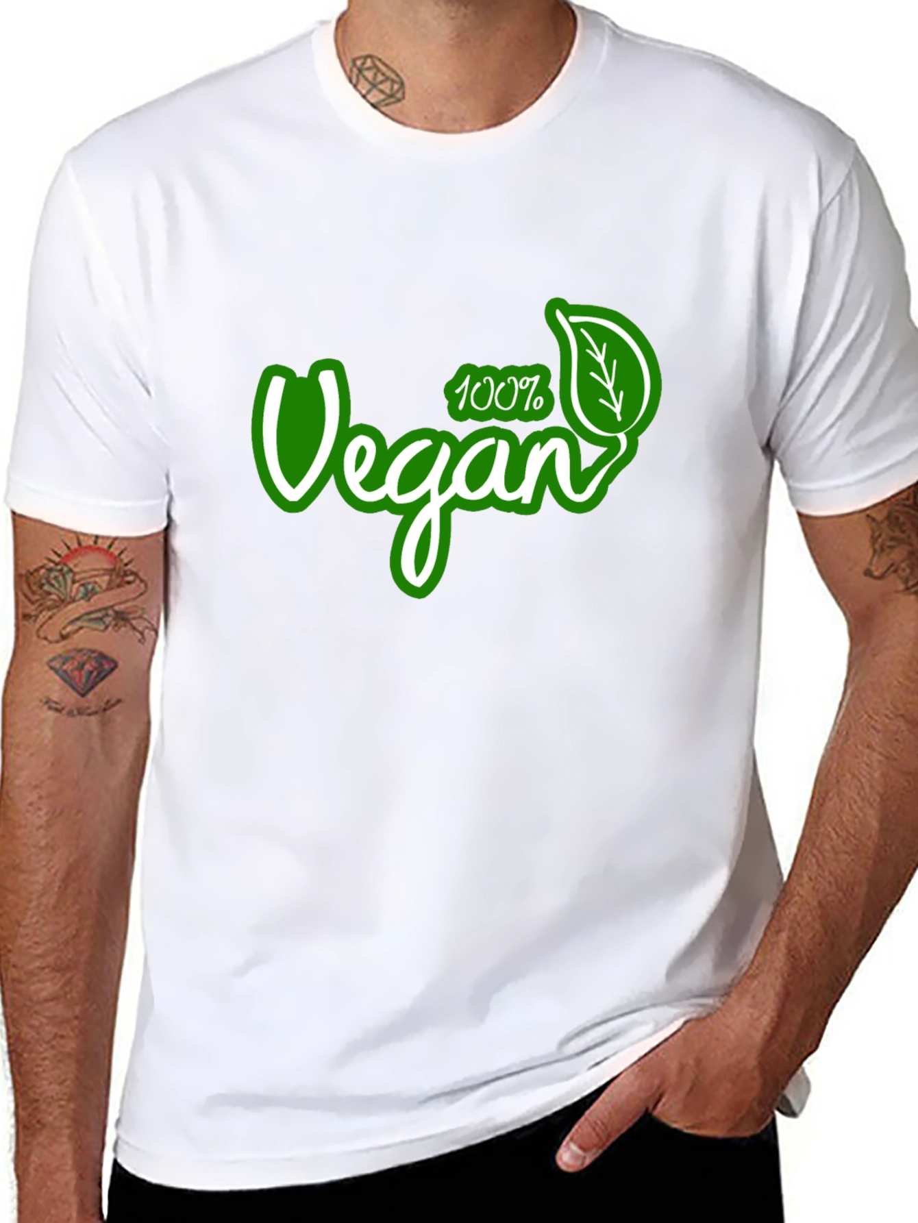 100% Vegan Black Graphic Tee