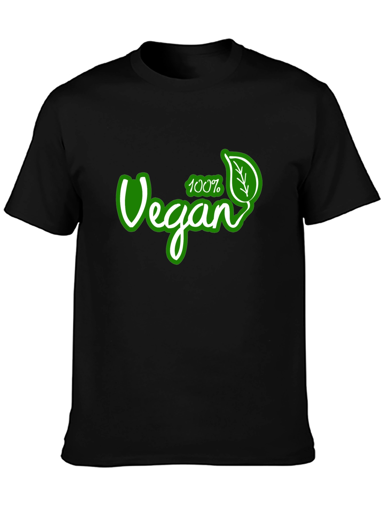 100% Vegan Black Graphic Tee