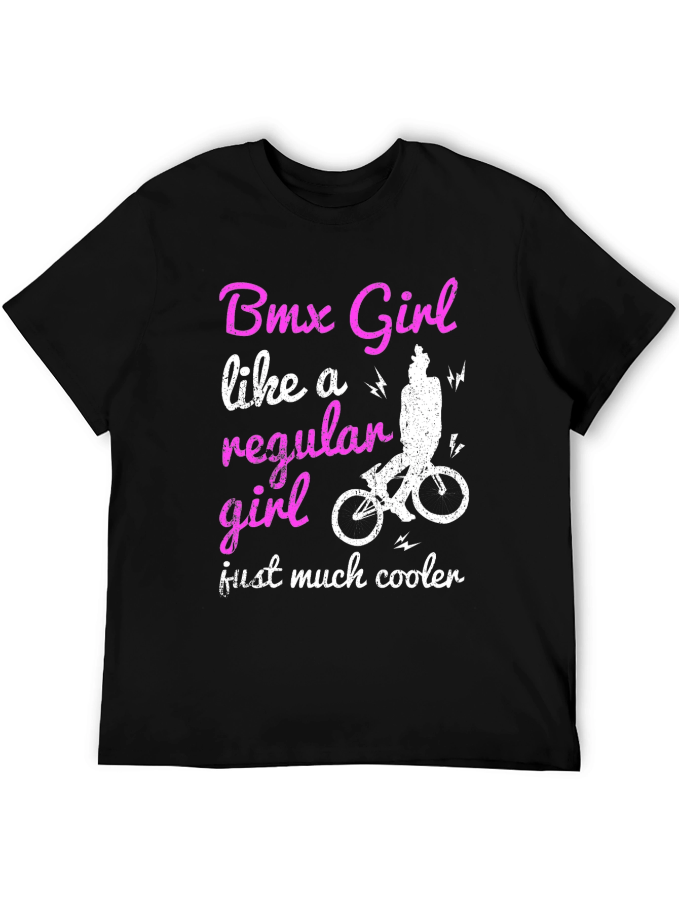 BMX Girl Graphic T-Shirt - Cool Biker Tee