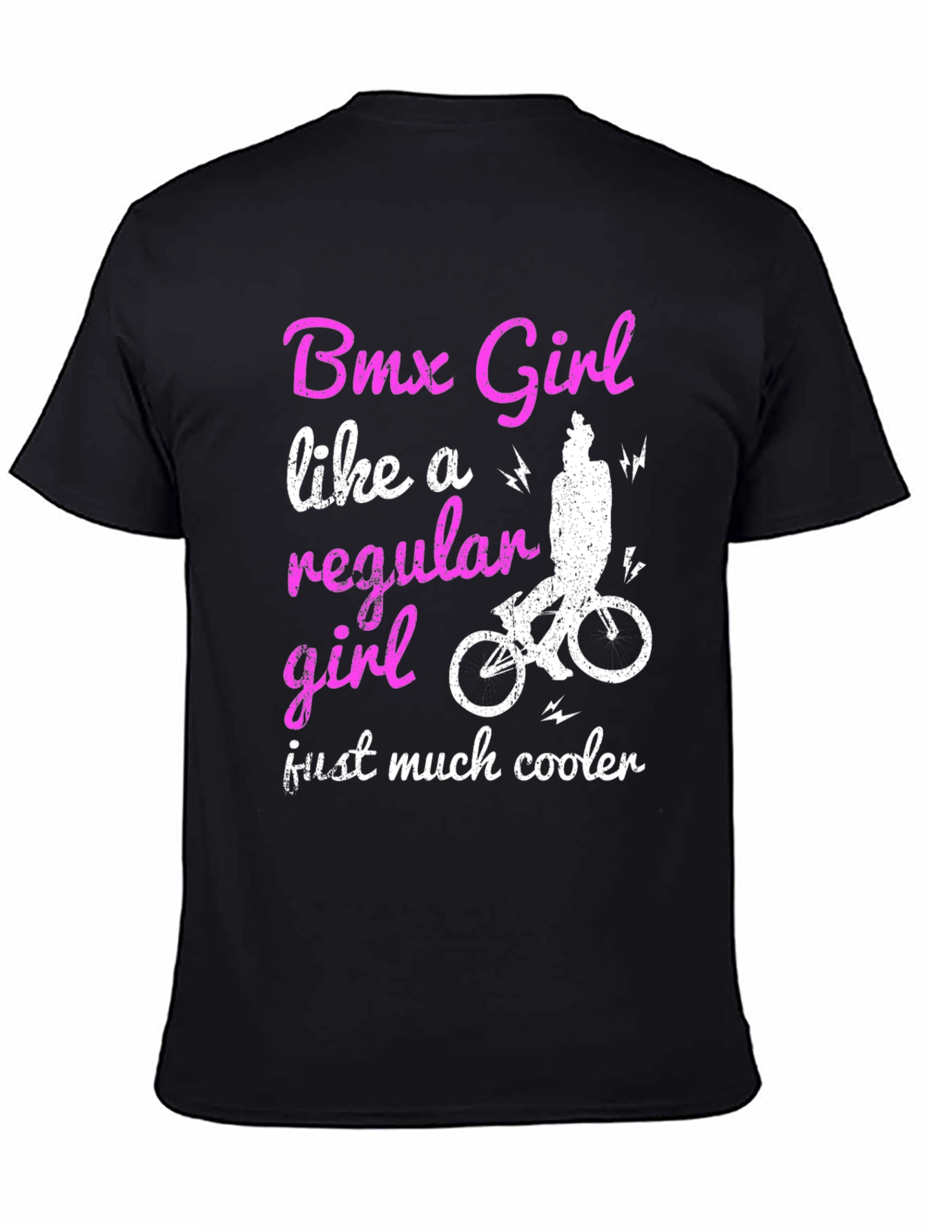 BMX Girl Graphic T-Shirt - Cool Biker Tee