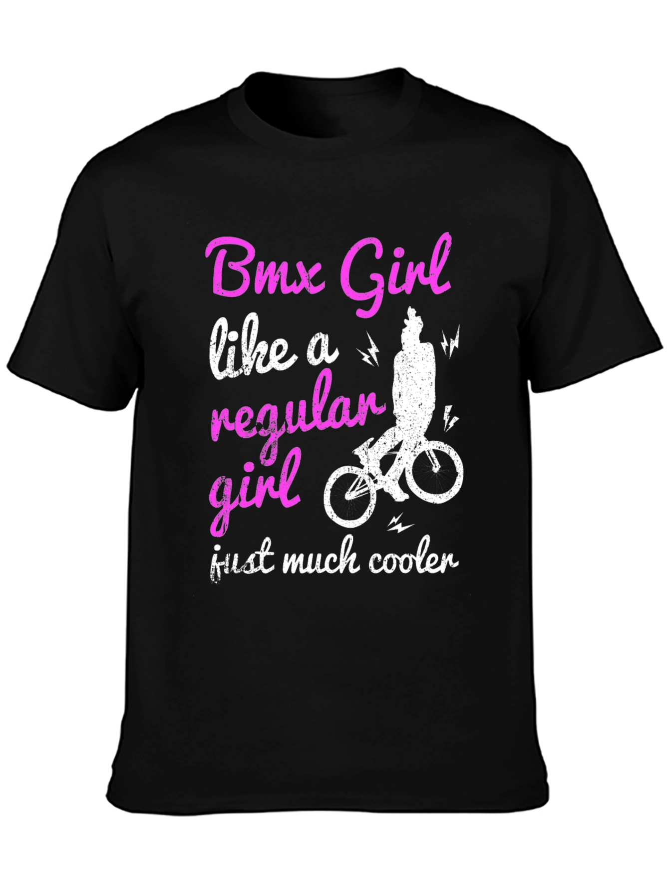 BMX Girl Graphic T-Shirt - Cool Biker Tee