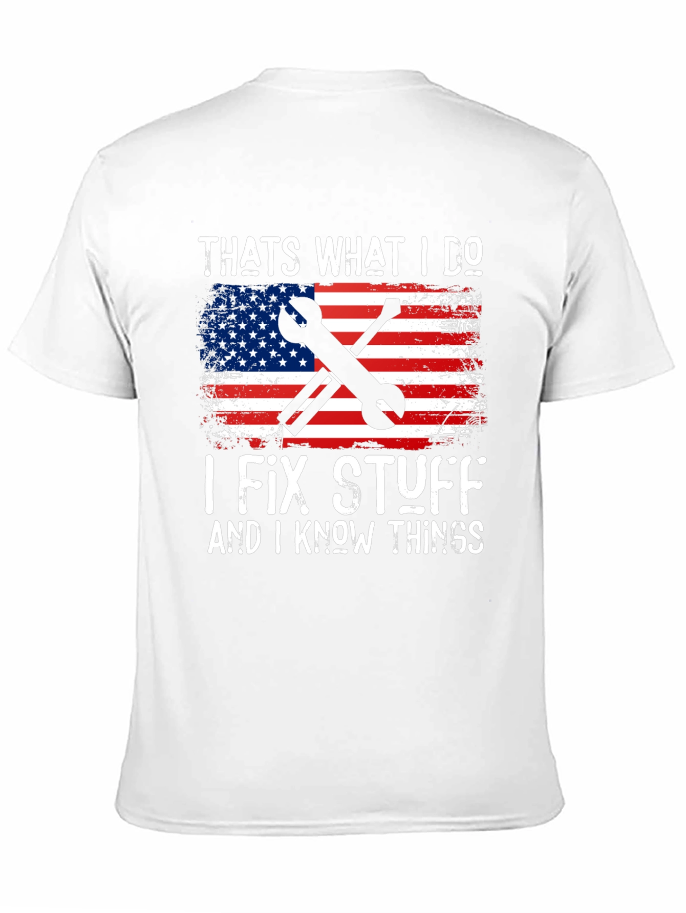 I Fix Stuff American Flag Graphic T-Shirt