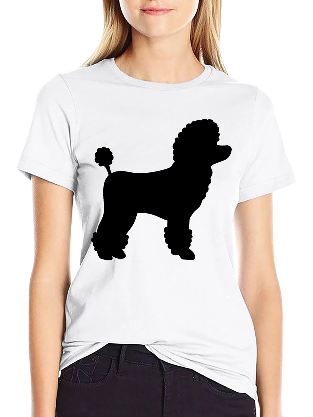 Poodle Silhouette Black Graphic Tee