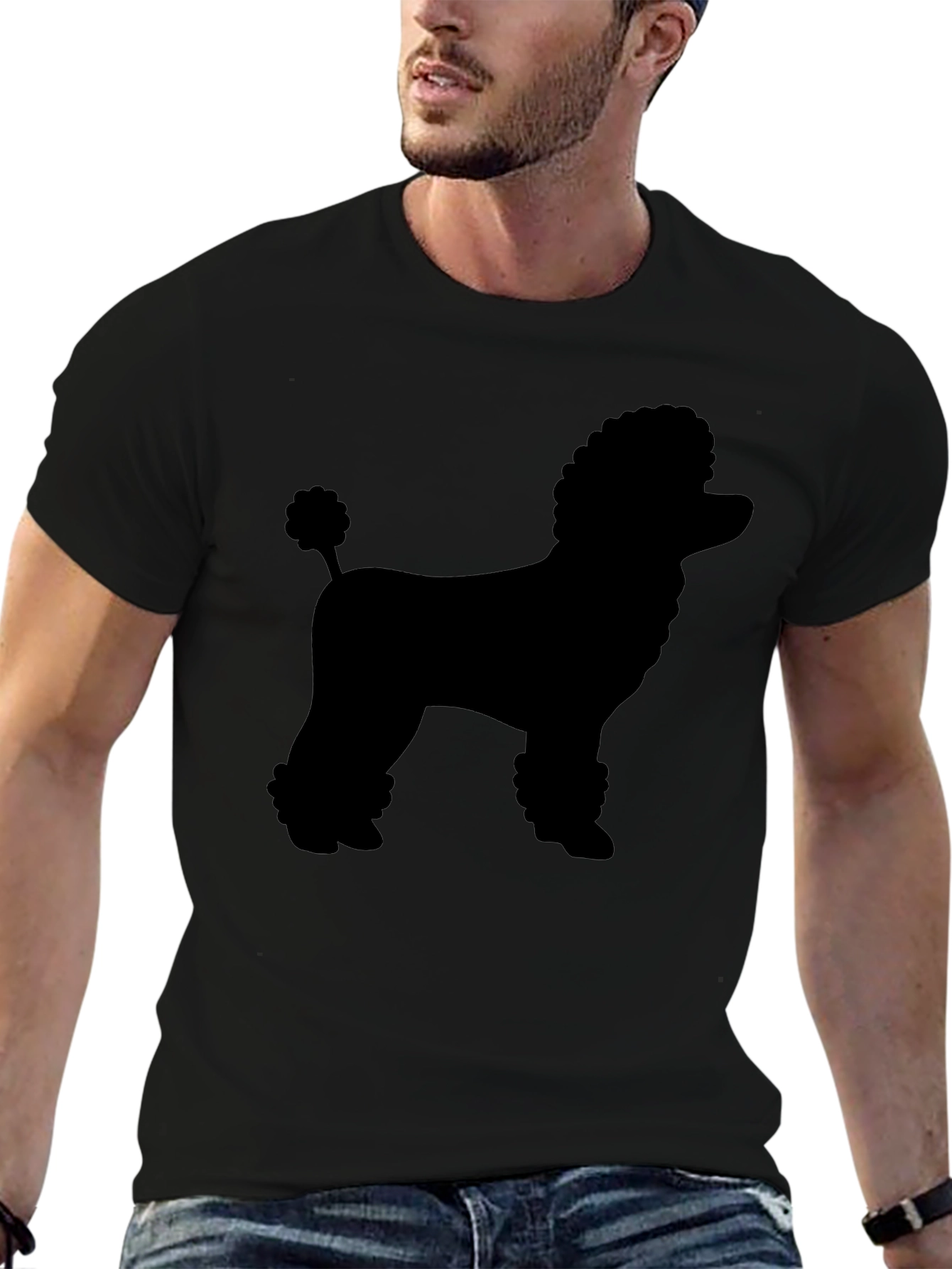 Poodle Silhouette Black Graphic Tee