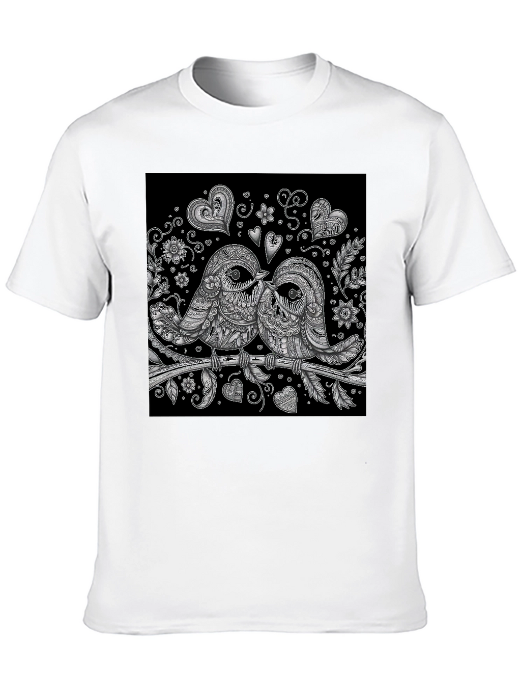 Love Birds Graphic T-Shirt - Black