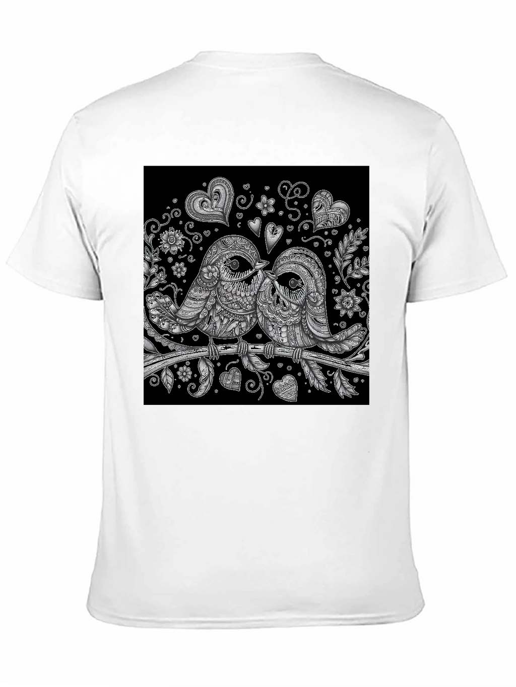 Love Birds Graphic T-Shirt - Black